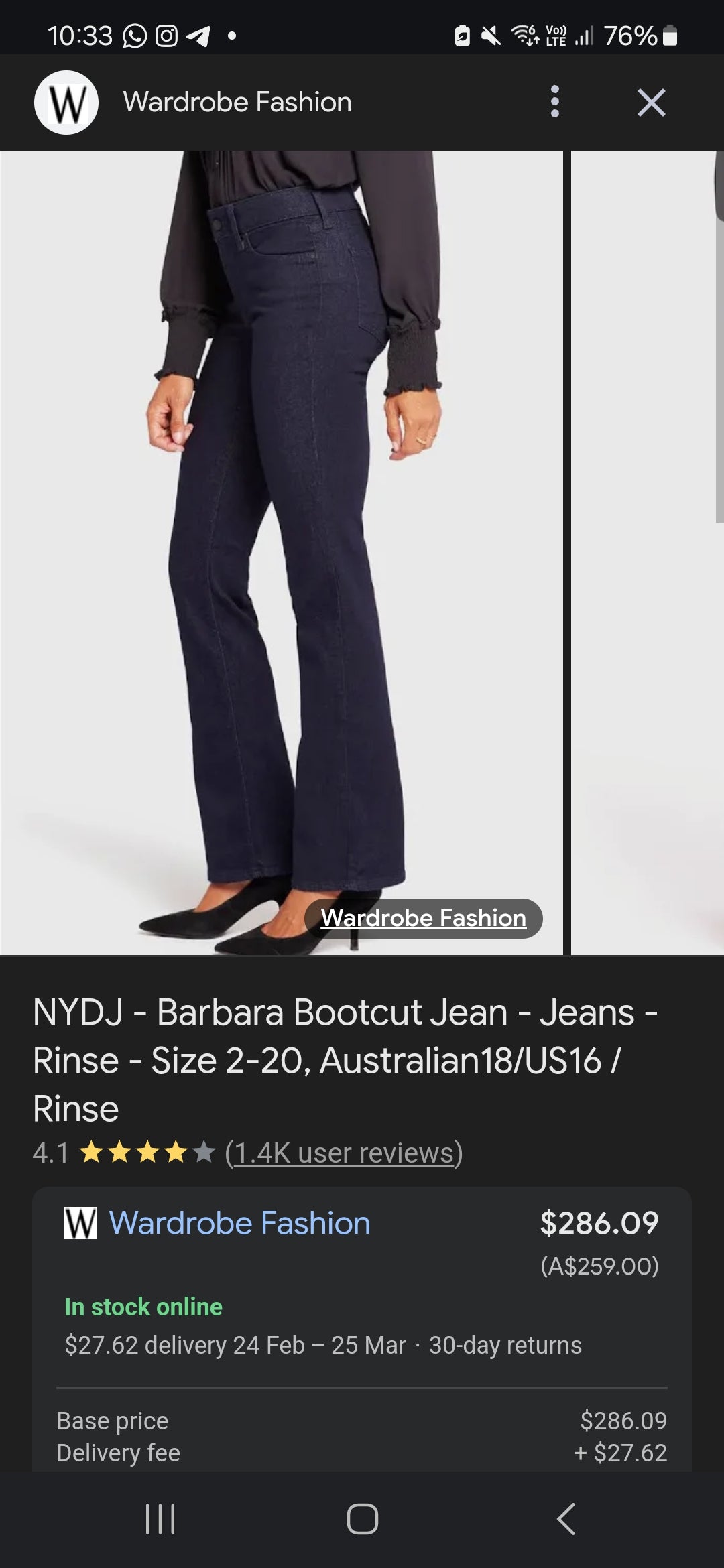 NYDJ Bootcut style Flared High Waist Pants - Trousers