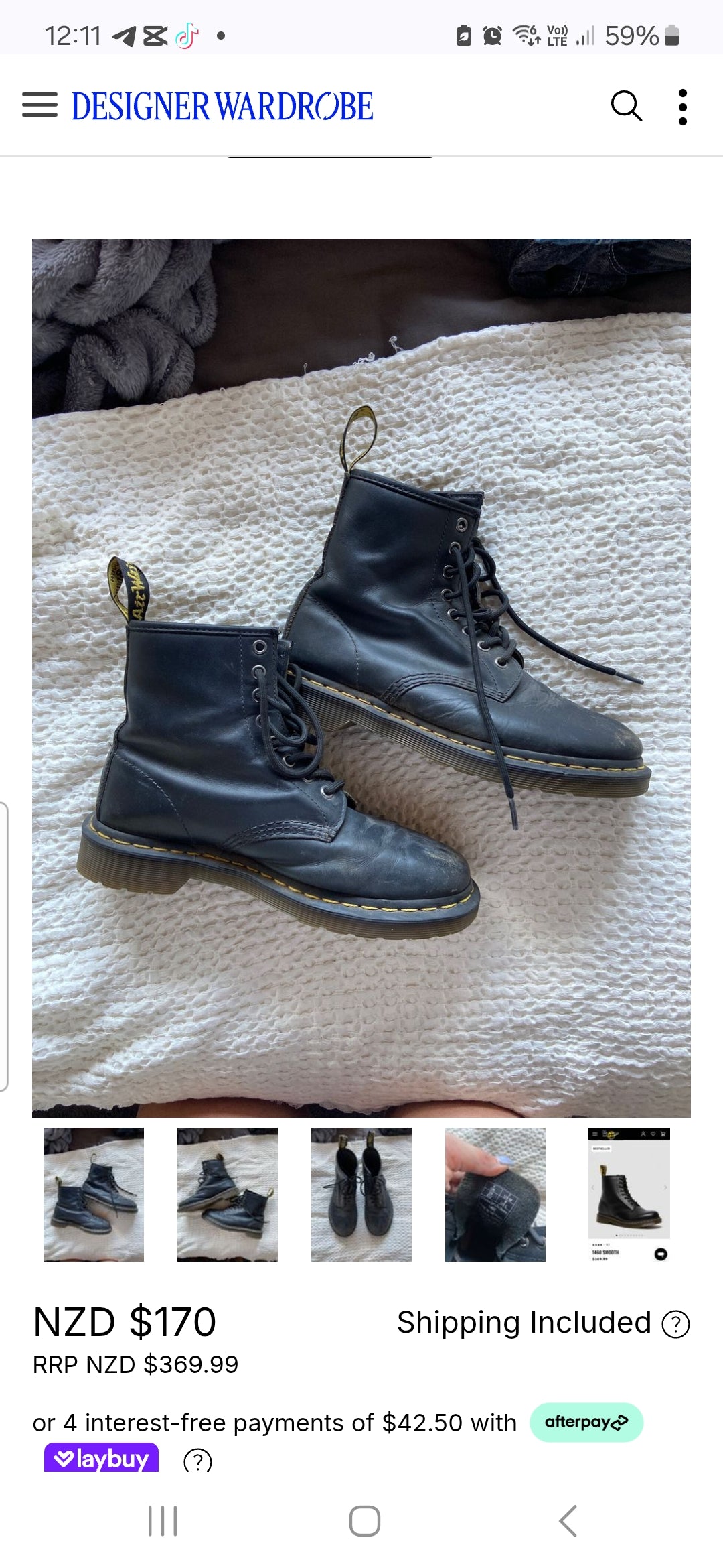 Dr Martens 1460 Smooth Boots
Women’s Ankle Boots – Leather Size 5 (7woman) Preloved boots
