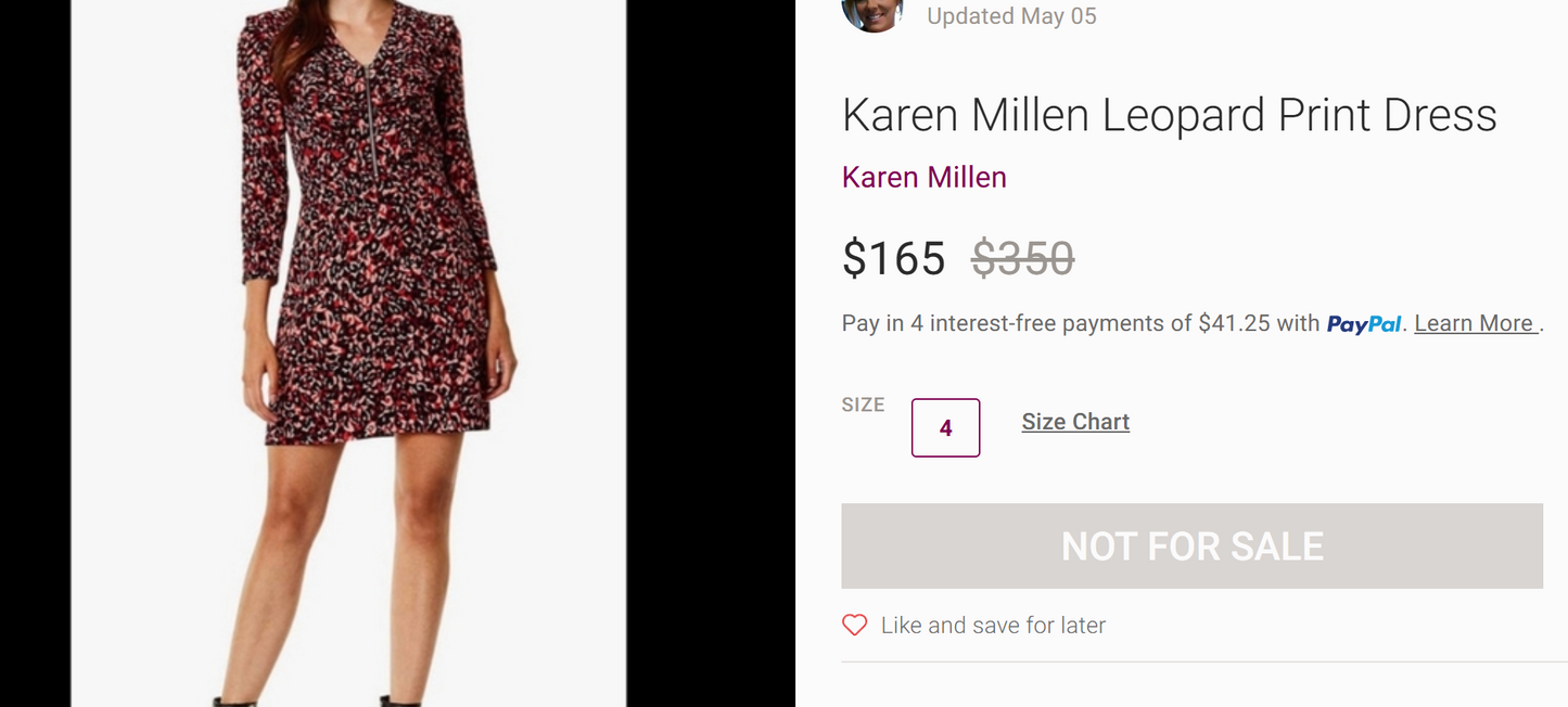 Karen Millen Leopard Print Dress - Gorgeous Preloved Dress