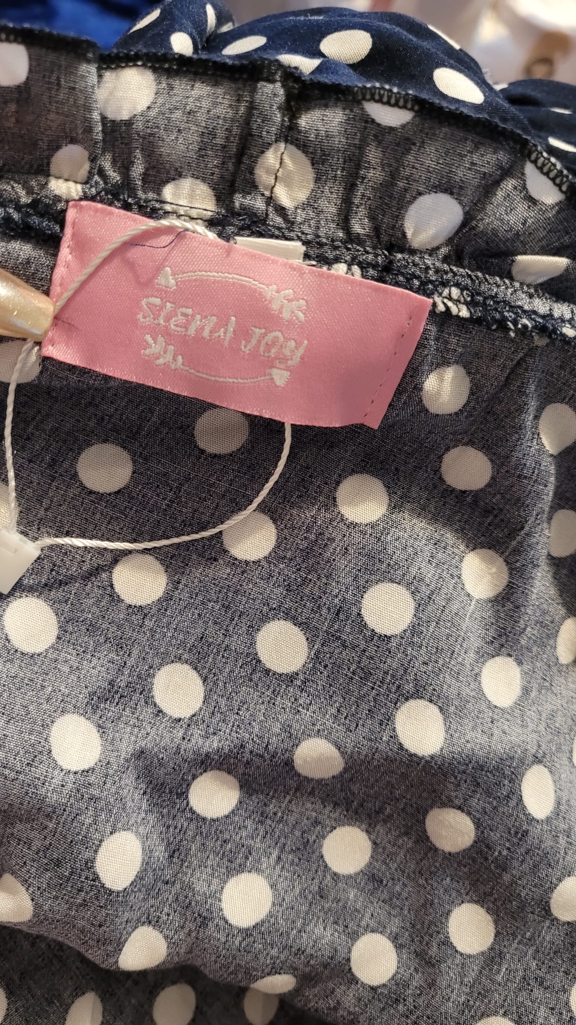 Playful Polka Elegance - Preloved wrap neckline Dress with Timeless Appeal