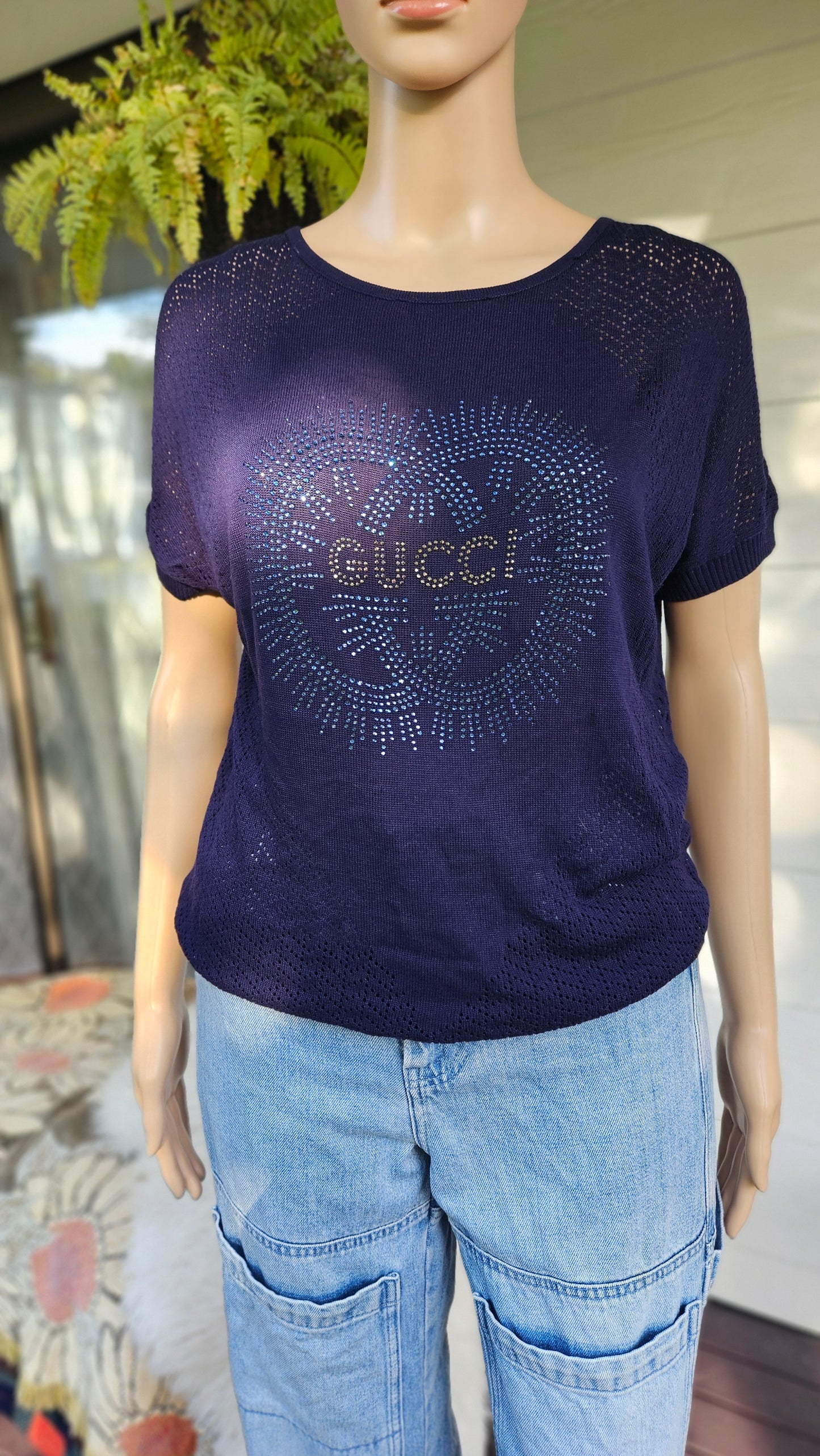 Gucci inspired Top/ blouse Crewneck Top