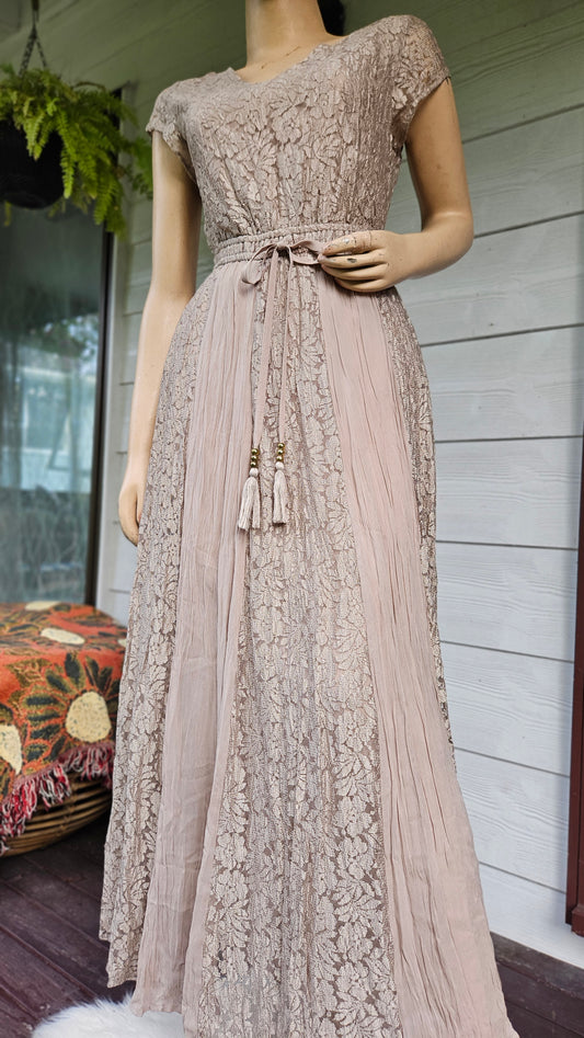 Lace Bohemian Lace Maxi Dress Size 38/10uk