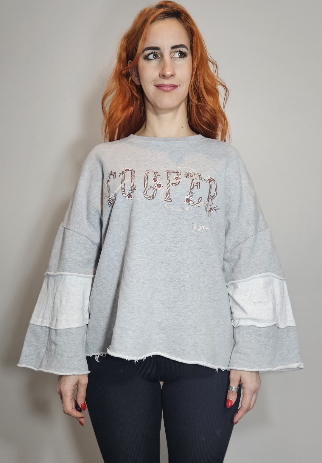 COOPER by Trelise Cooper Floral Logo Grey Sweatshirt