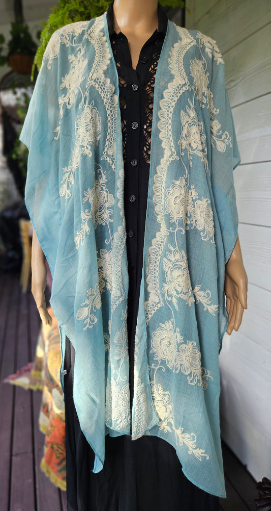 Kimono Bohemian cover-up Kimono Light Coat