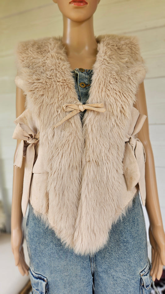 Y2k Fur Vest - Preloved Vest