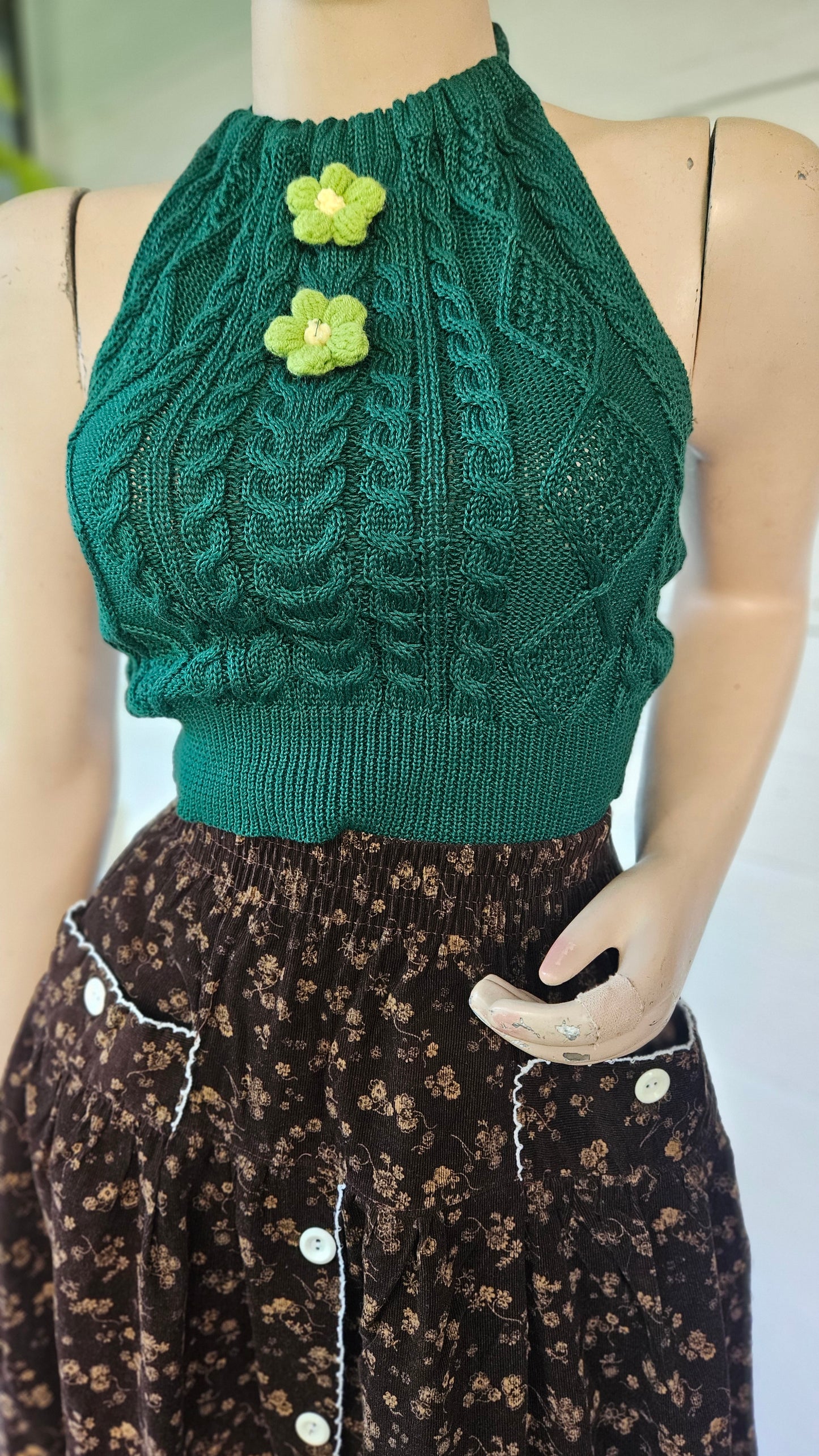 Lovely Green Top knit Top