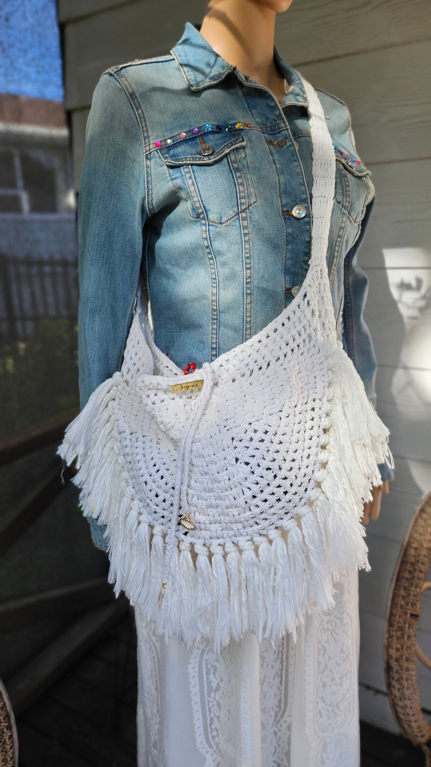 Boho Shoulder Hand Bag - crochet Strap Bag