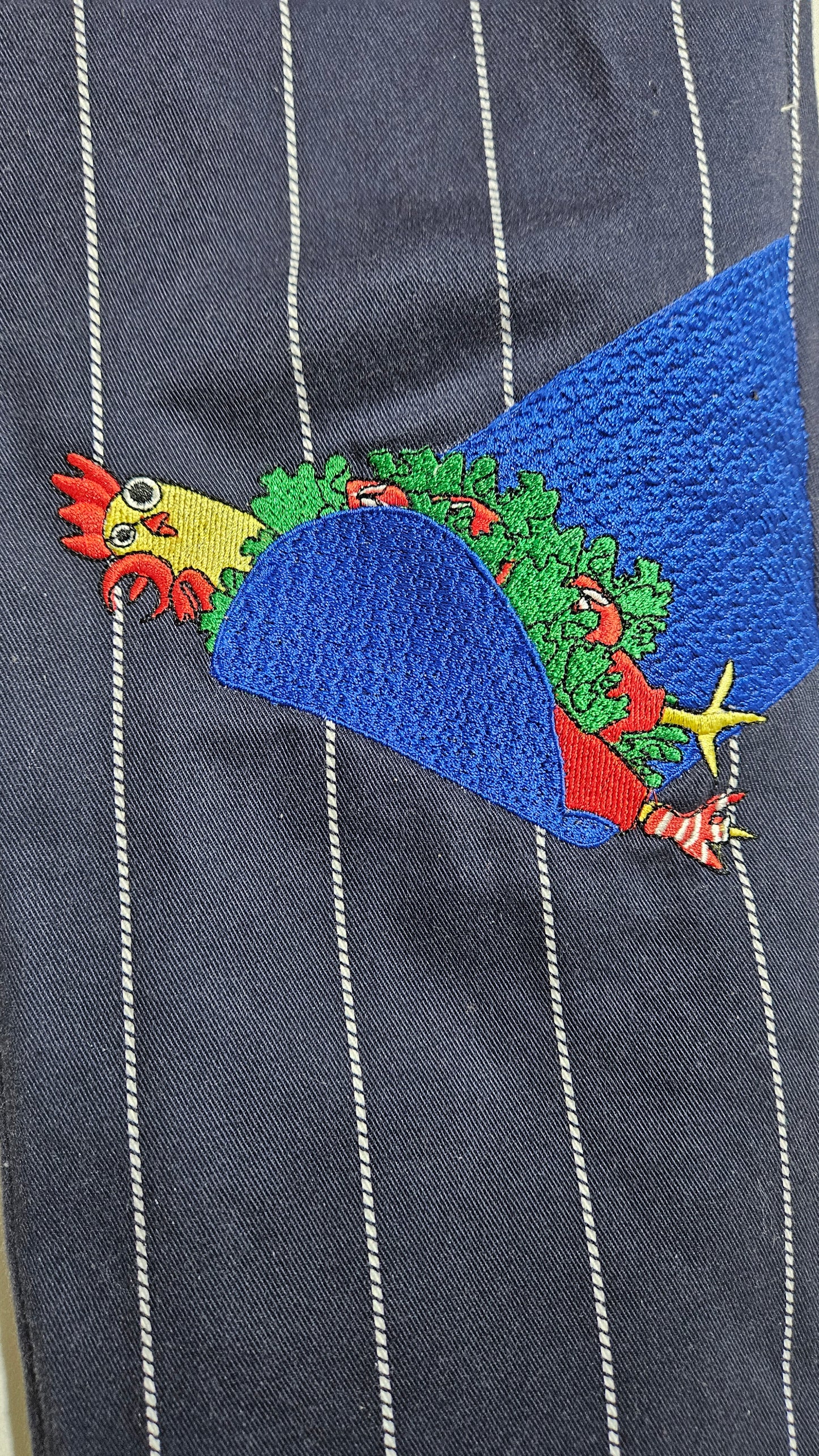 White Mikibana Ladies Embroidered and Sequin Jeans In Blue