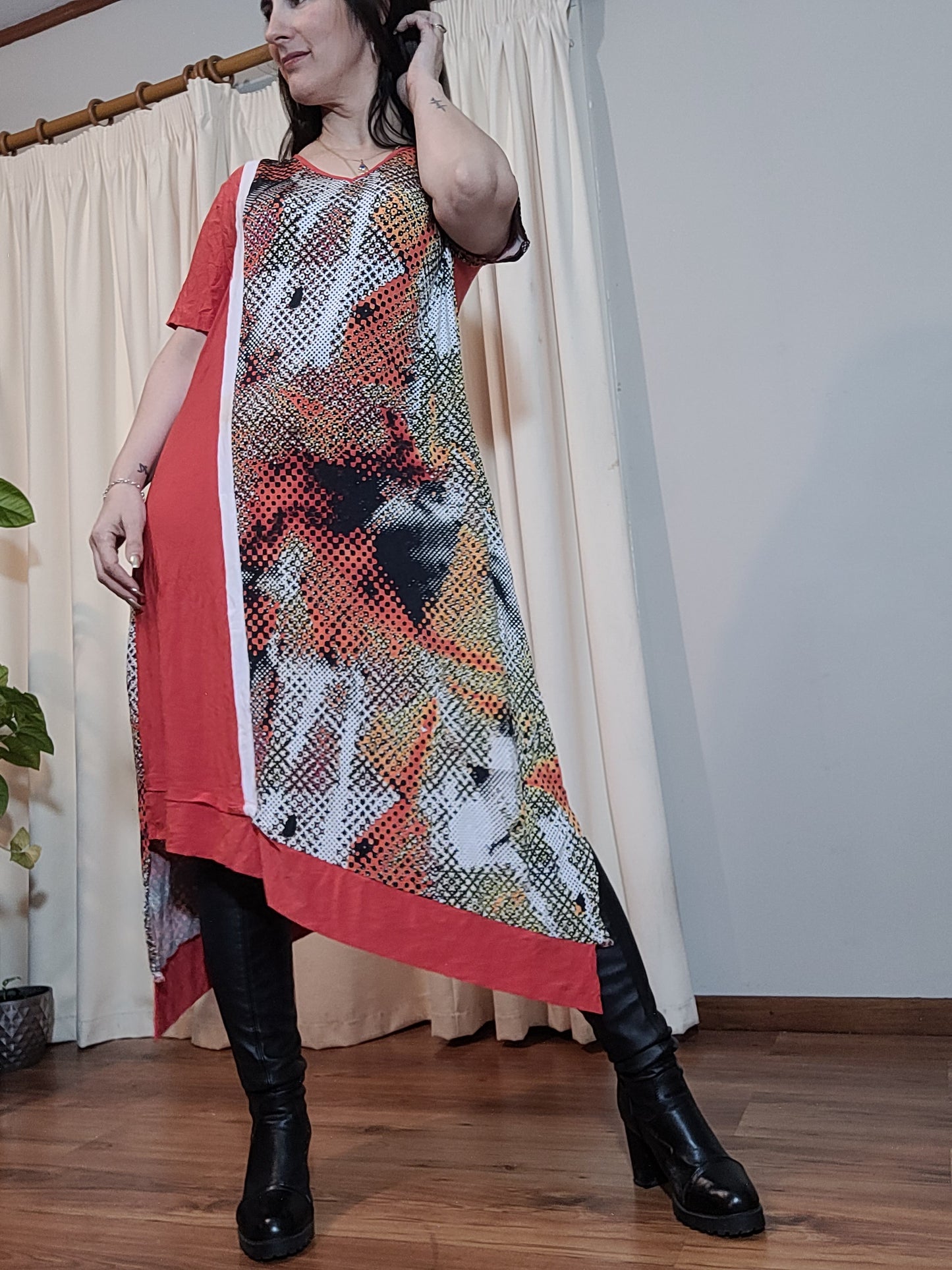 Plus size Dress - Curvy Asymmetrical Dress