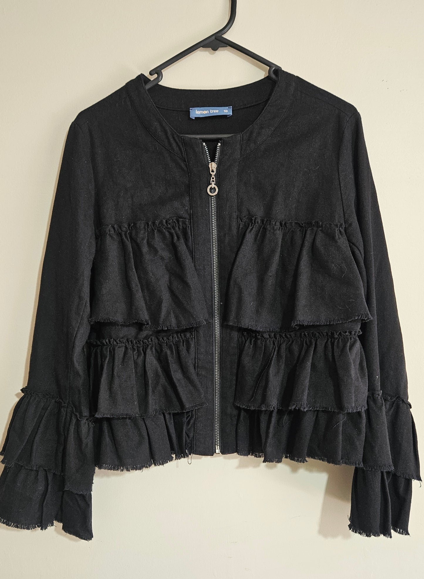 Cutest ever Bohemian black lemon tree jacket - Size 10