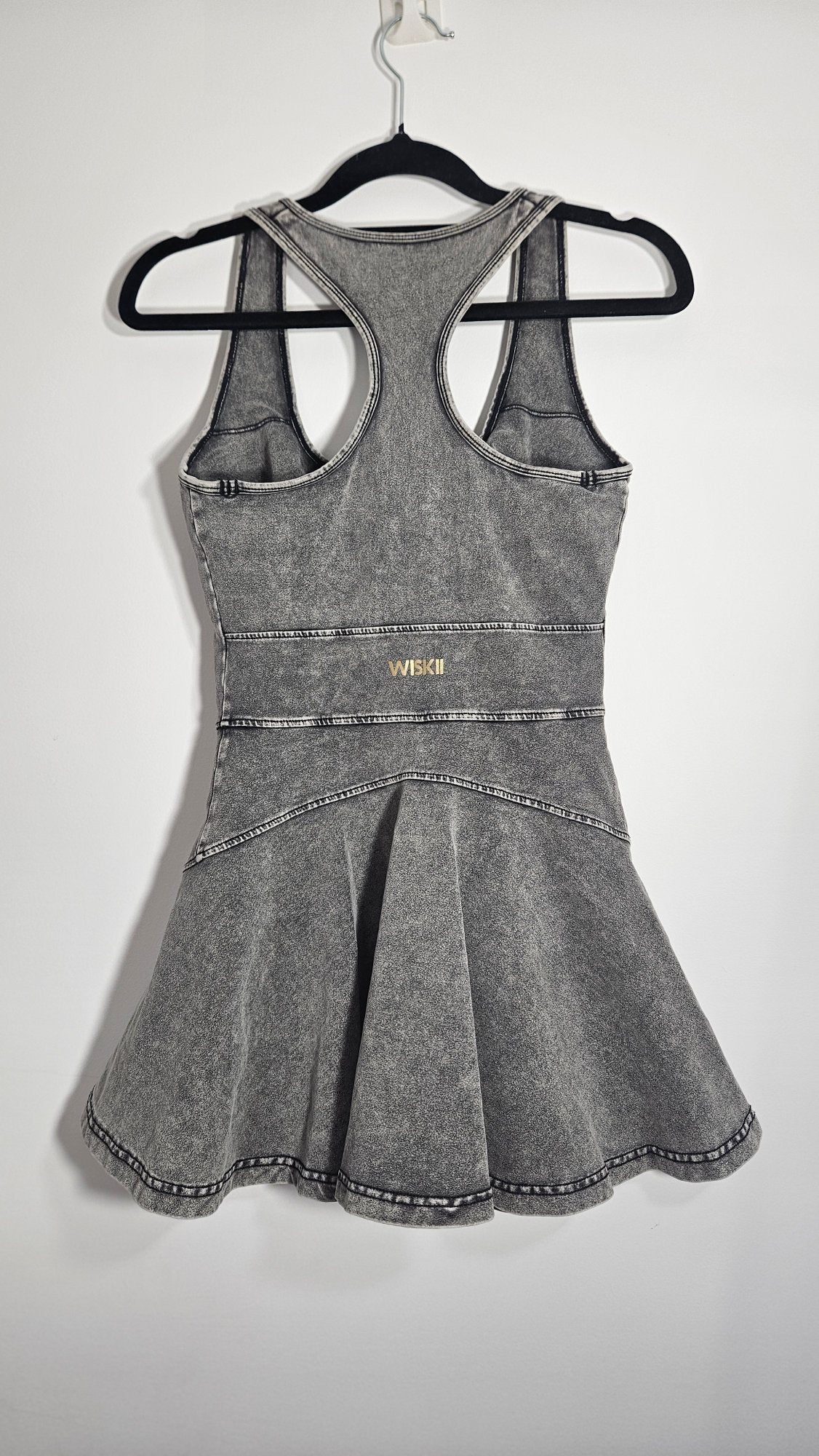 WISKII Active Beyond Denim Dress Vintage Grey Workout Tennis Skort Dress