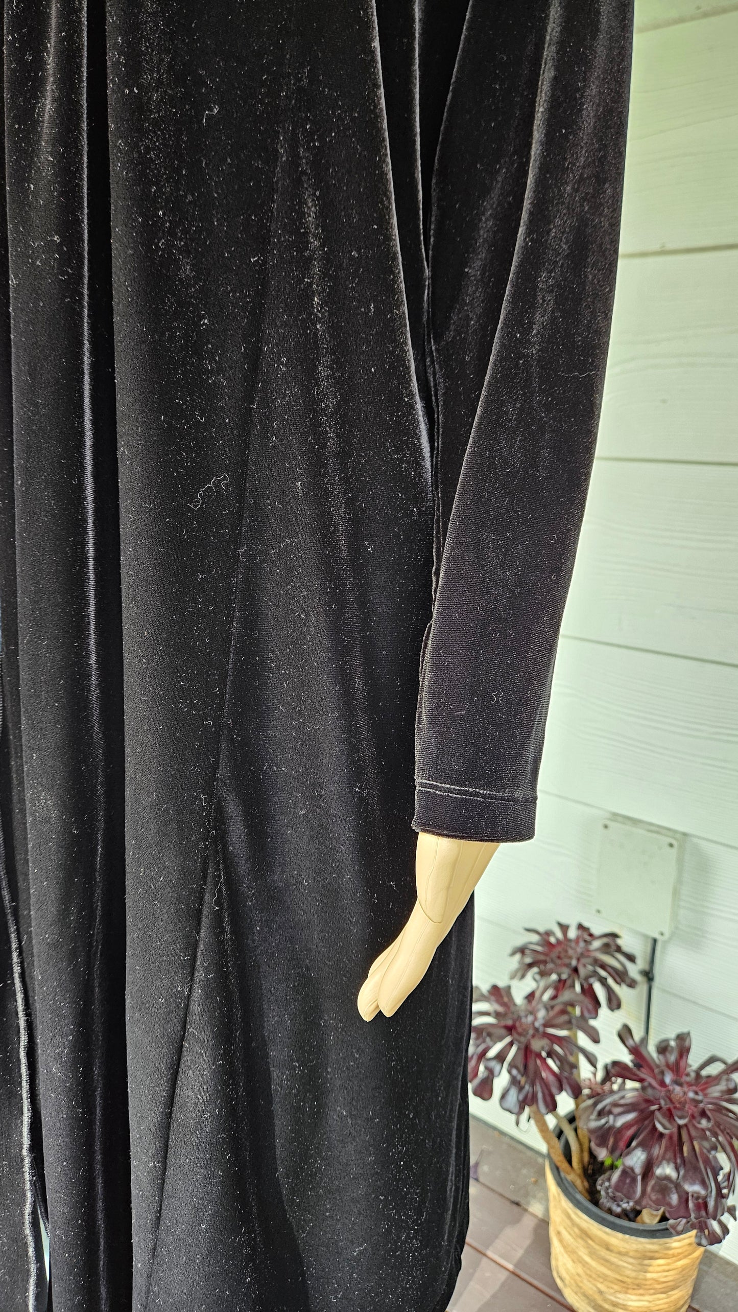 Unique Vintage Velvet Long Coat