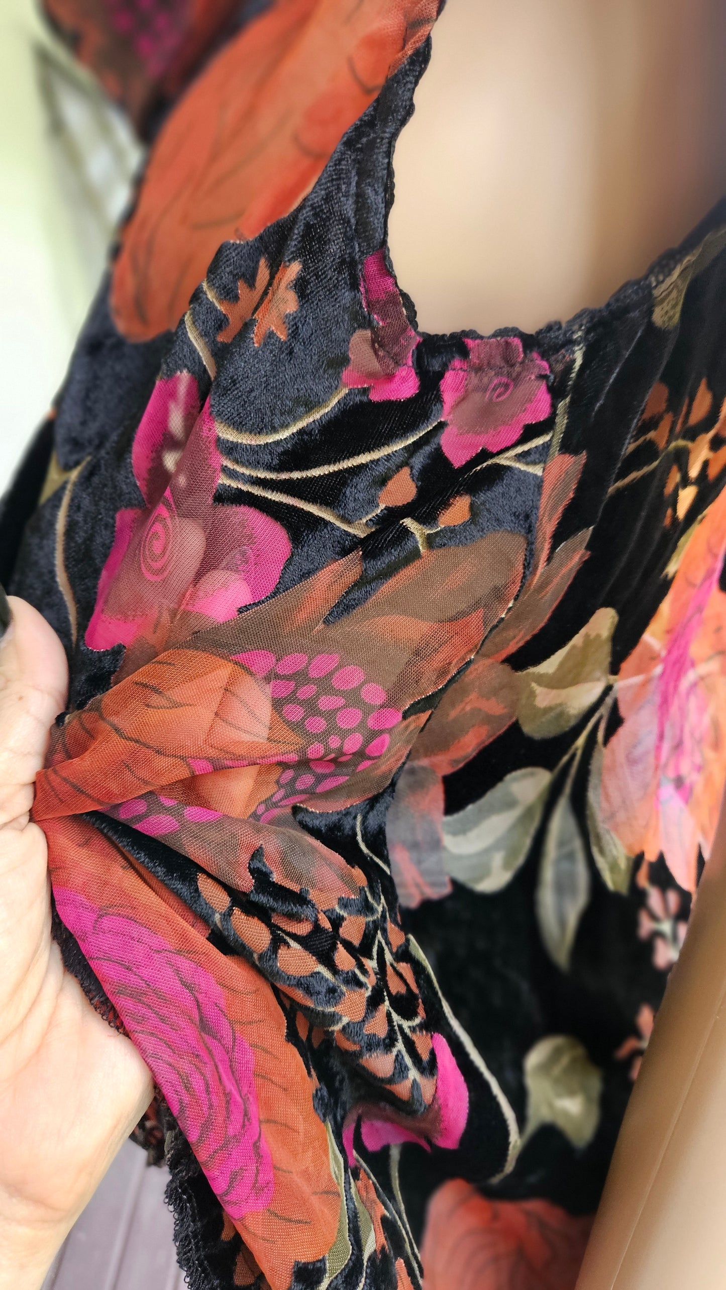 Lovely Lace Blouse Floral Design Top