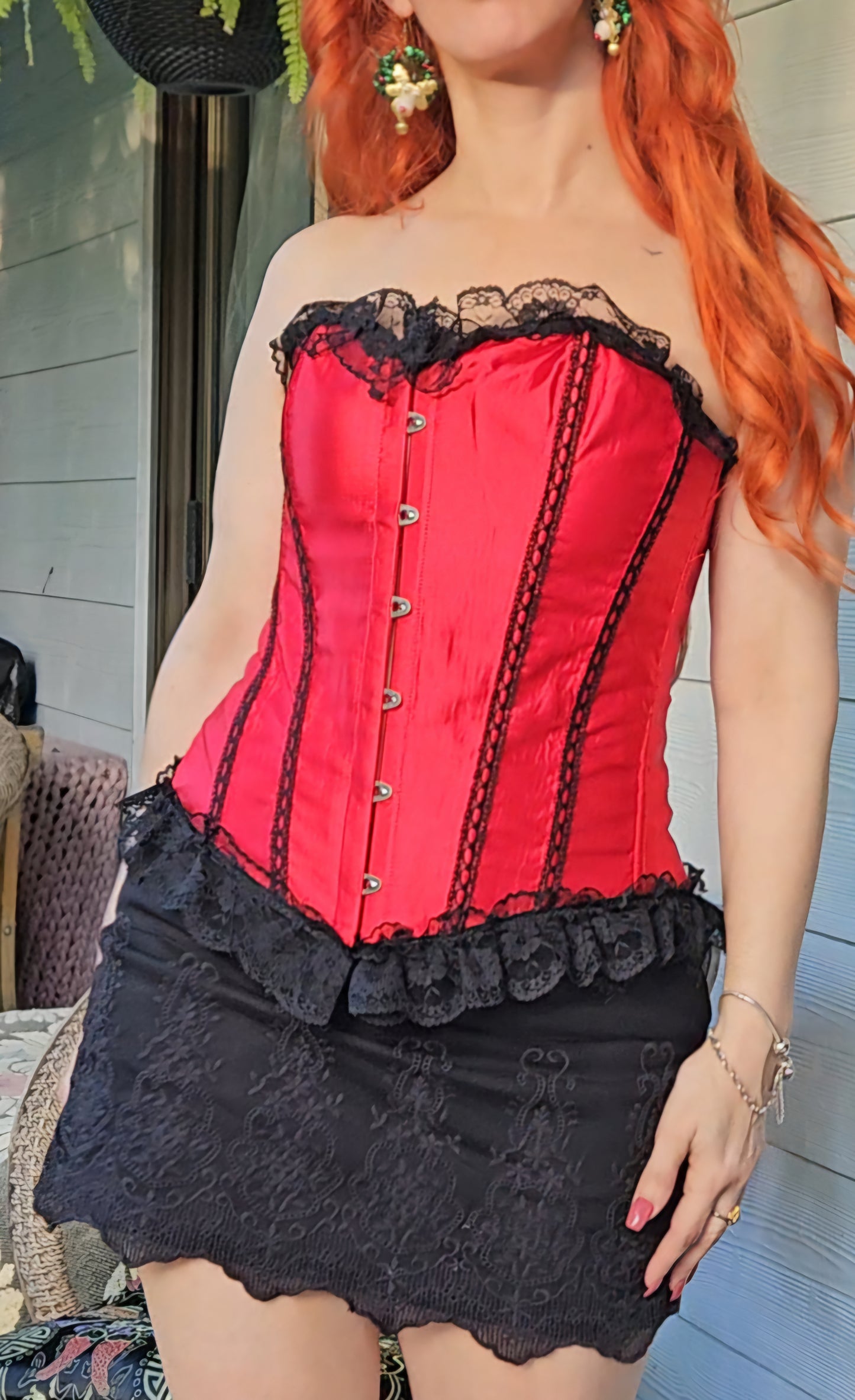Red & Black Corset - Retro style