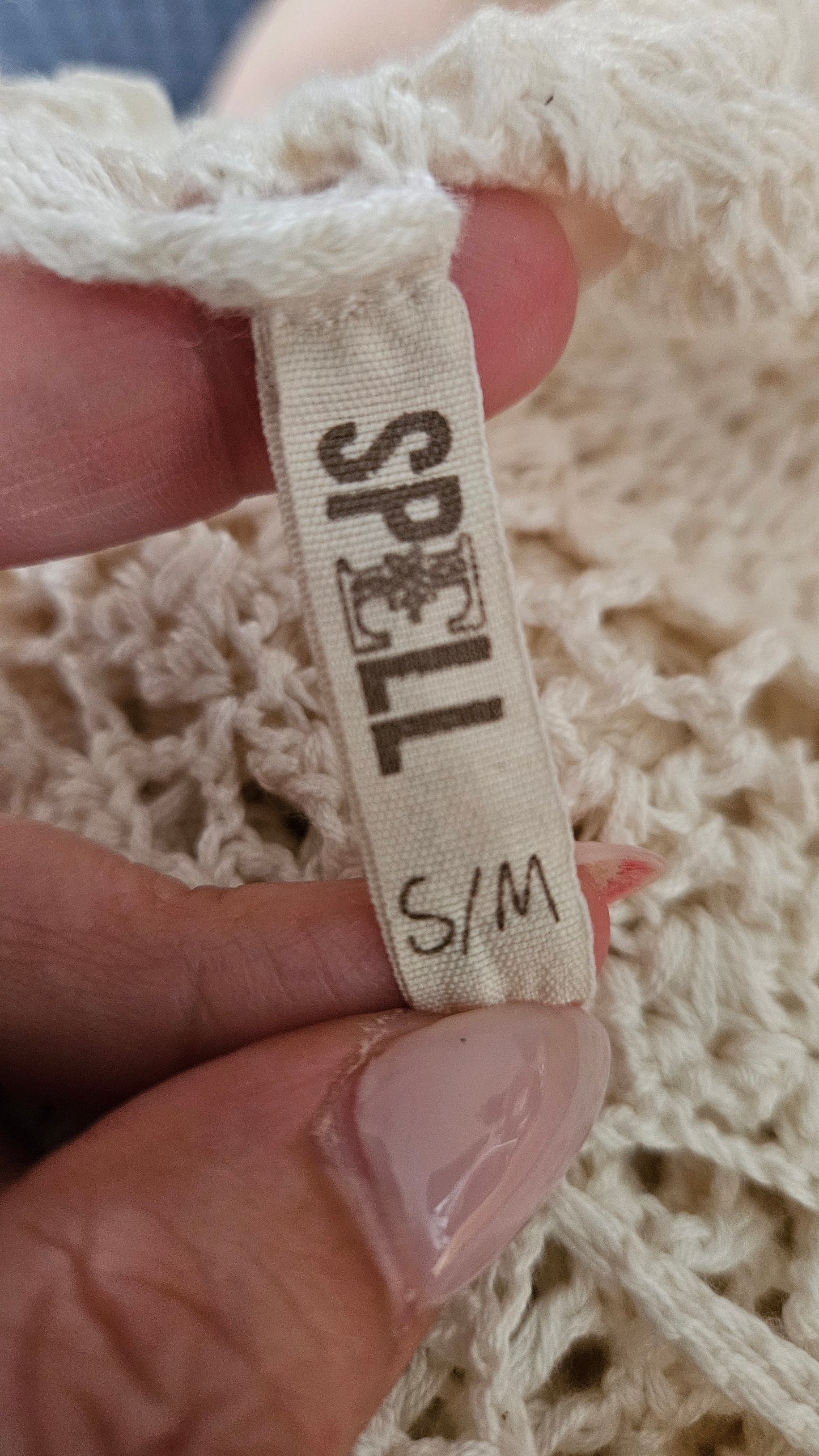 Spell Cream Crochet Mini Dress – Bohemian Style S/M. Preloved Summer Dress