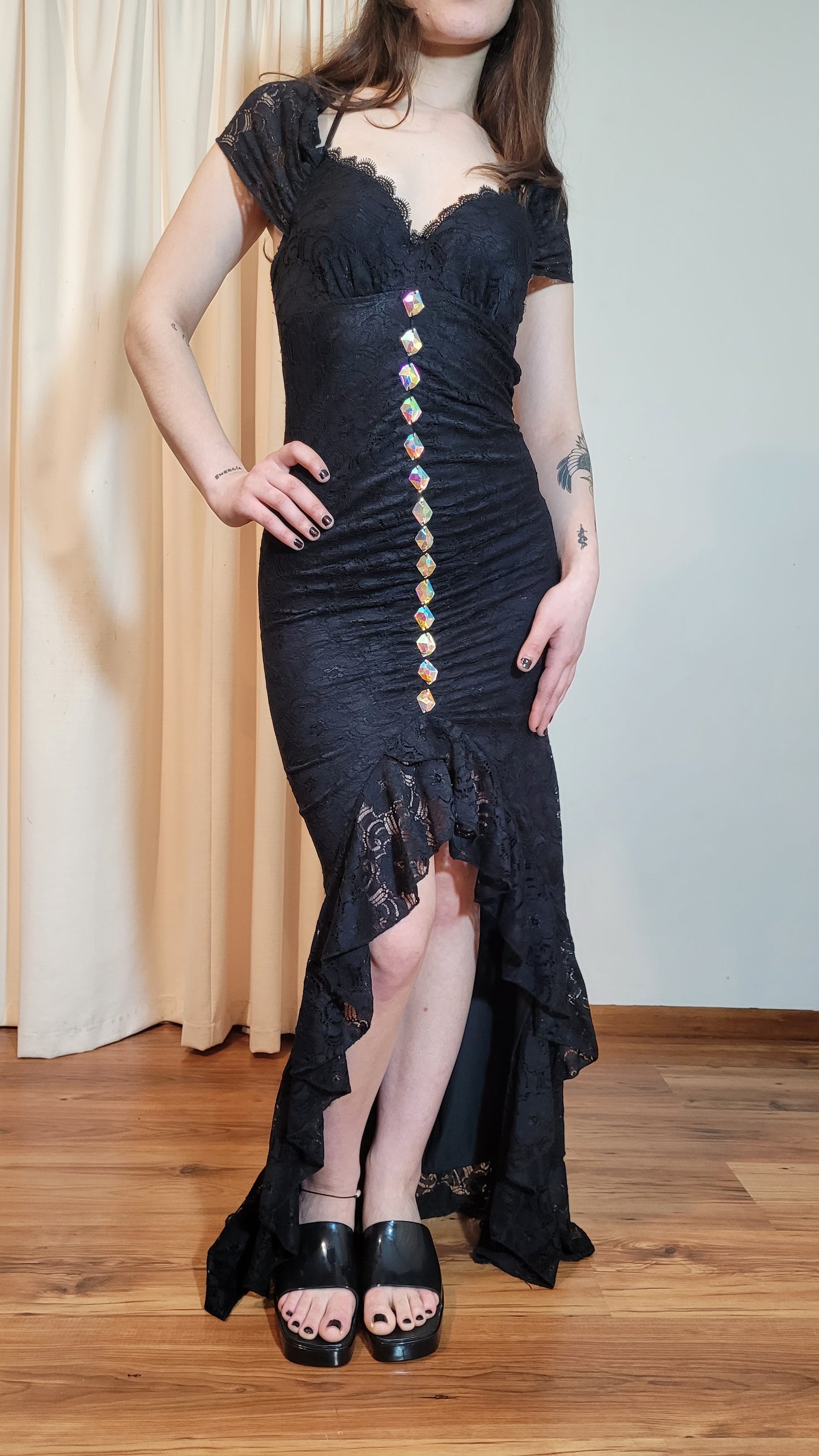 Stunning Vintage dress Evening Mermaid Lace Dress.