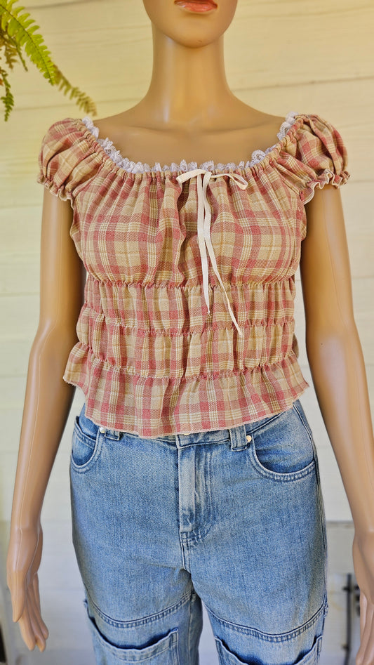 Romantic Pink boho Top.
