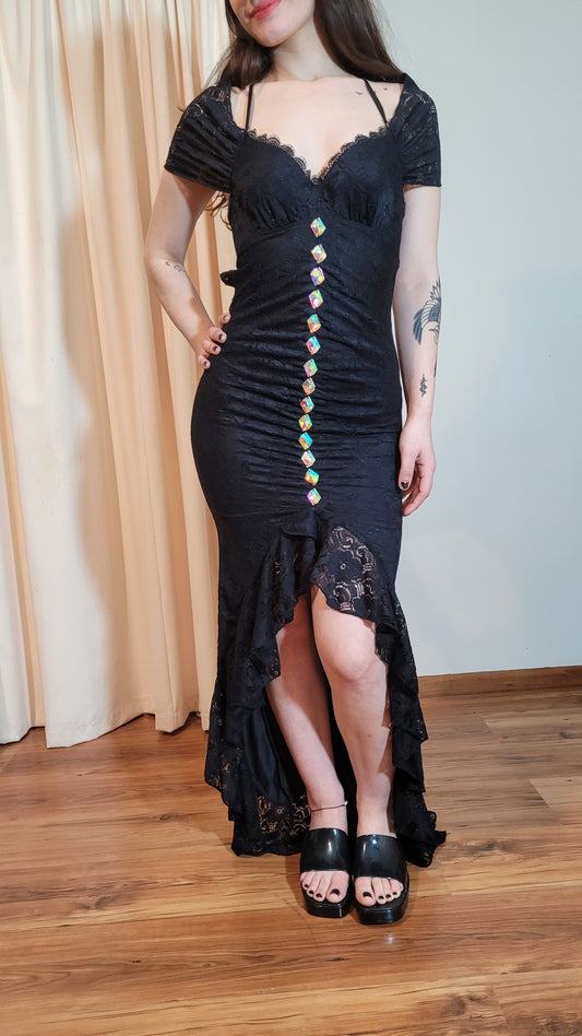 Stunning Vintage dress Evening Mermaid Lace Dress.