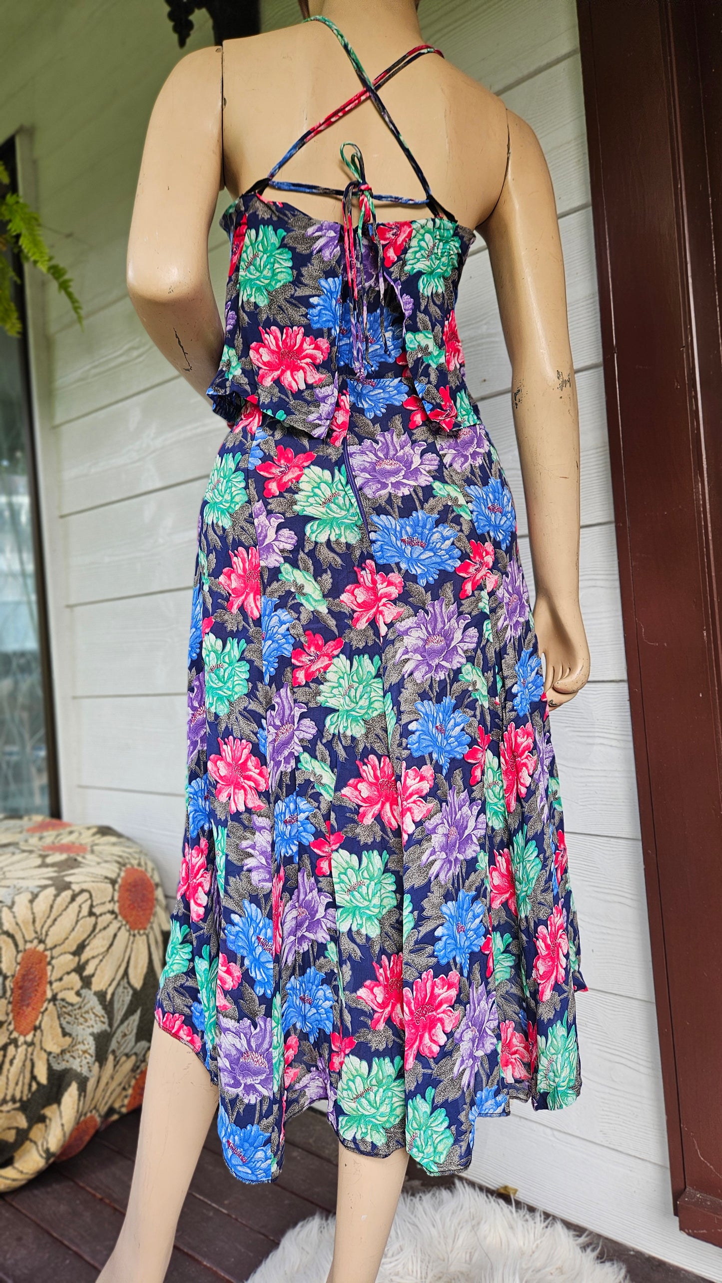 Vintage Floral Dress. Made in New Zealand