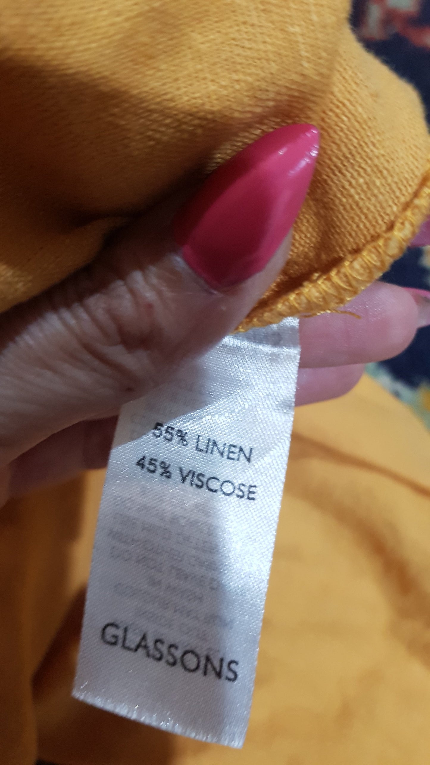 Mustard linen Wide Legs Jumpsuit Size 6-8