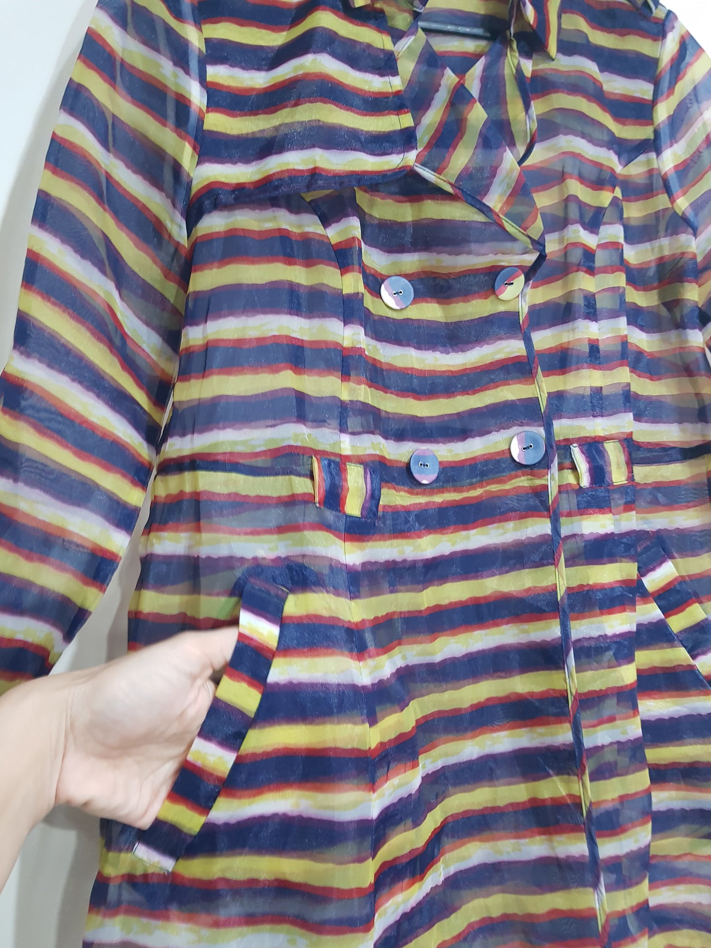 Multicolored See-through Jacket Light Preloved Jacket