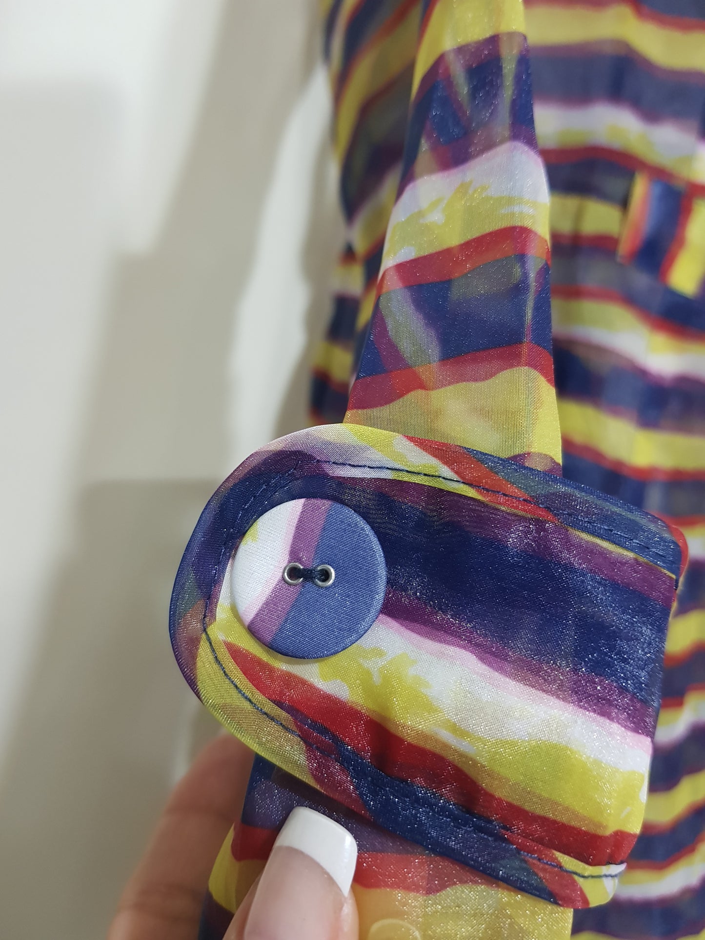 Multicolored See-through Jacket Light Preloved Jacket