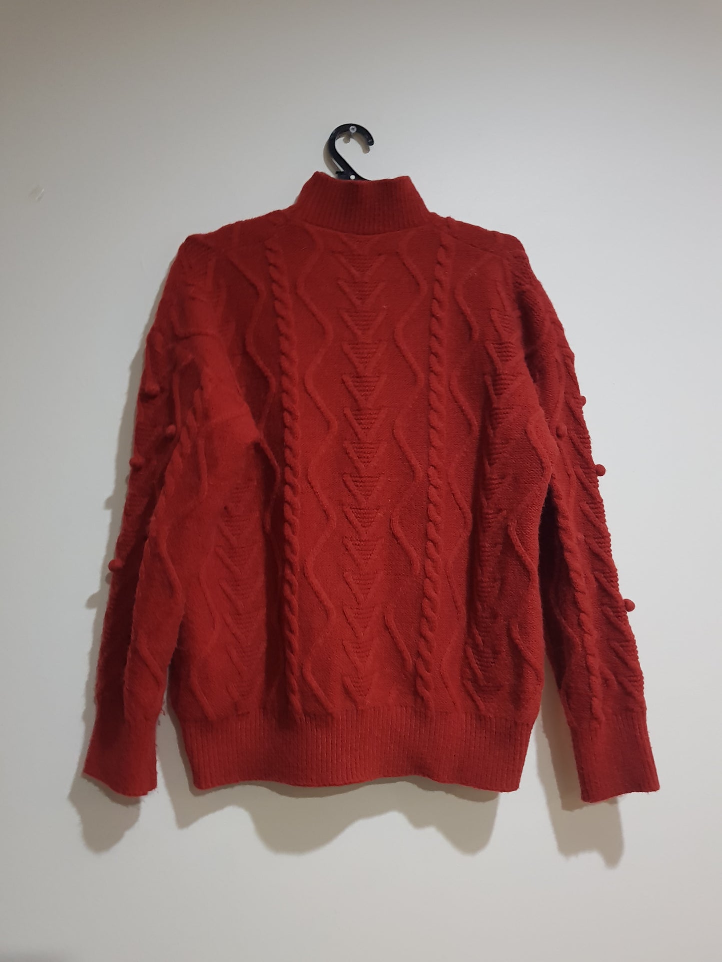Cable Knit Sweater - Turtle Neck Knit Top - Preloved Pullovers