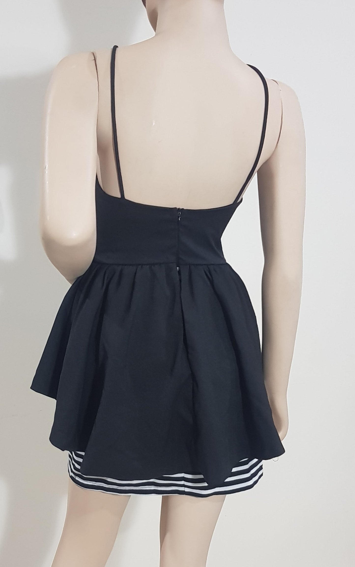 black preloved dress in a peplum design, super cute good preloved condition