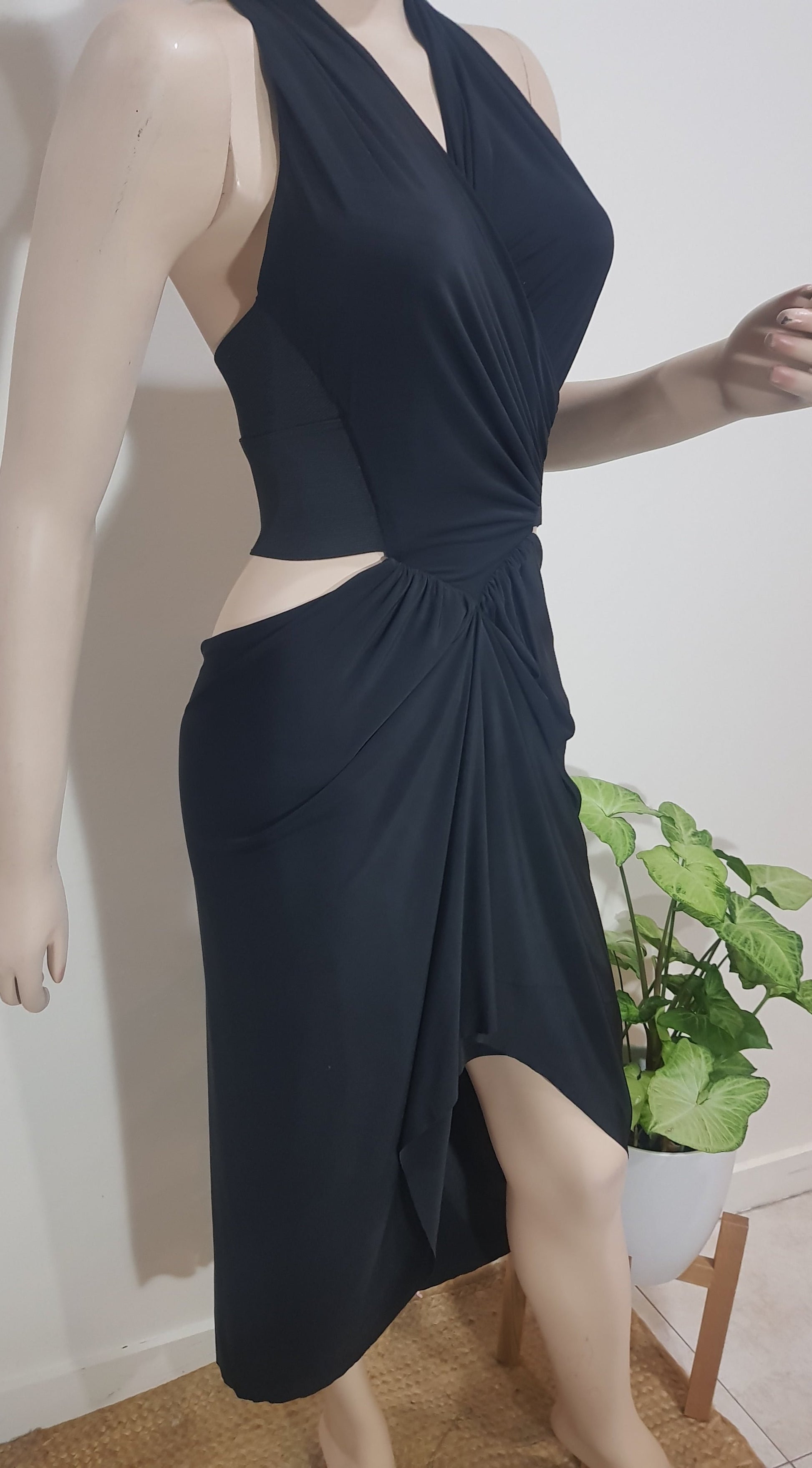 Nasty Gal Women's Black So Warped Venezia Dress Size XS MSRP $88 in preloved condition
