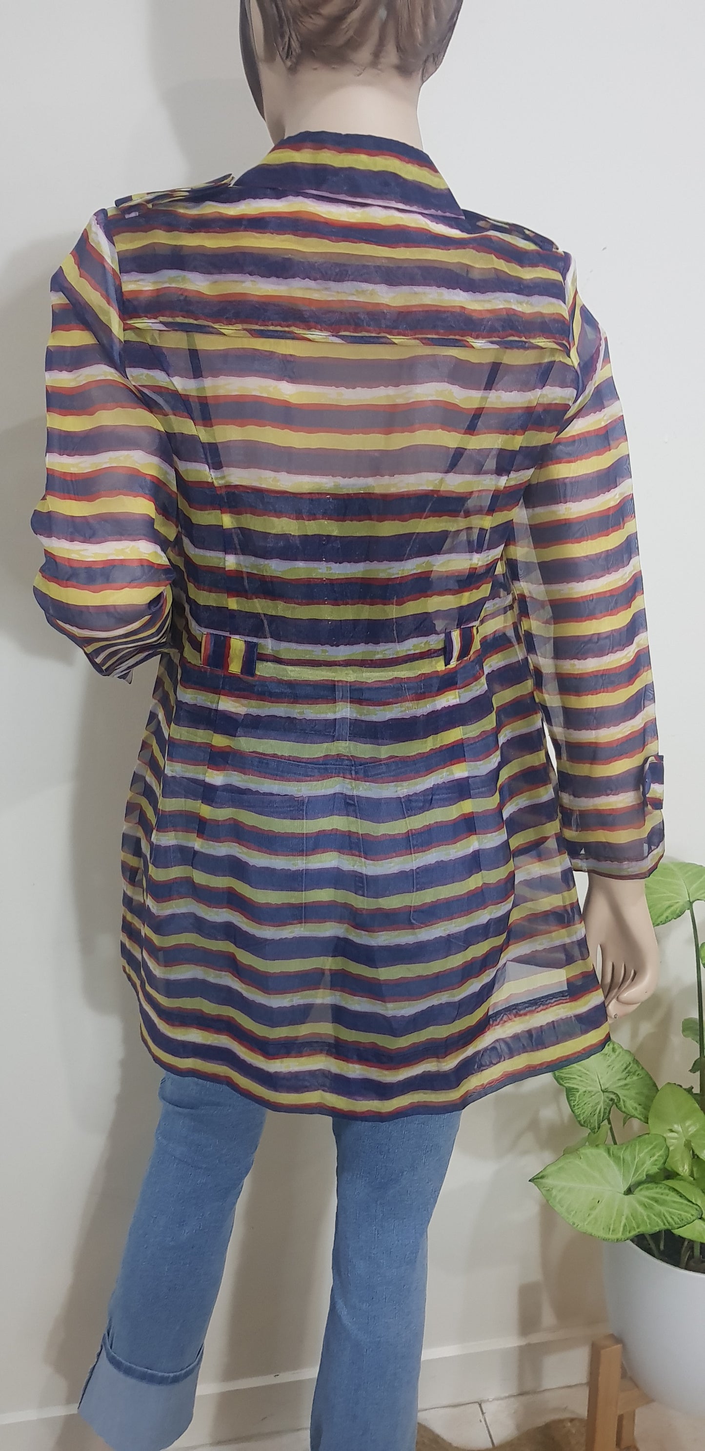 Multicolored See-through Jacket Light Preloved Jacket