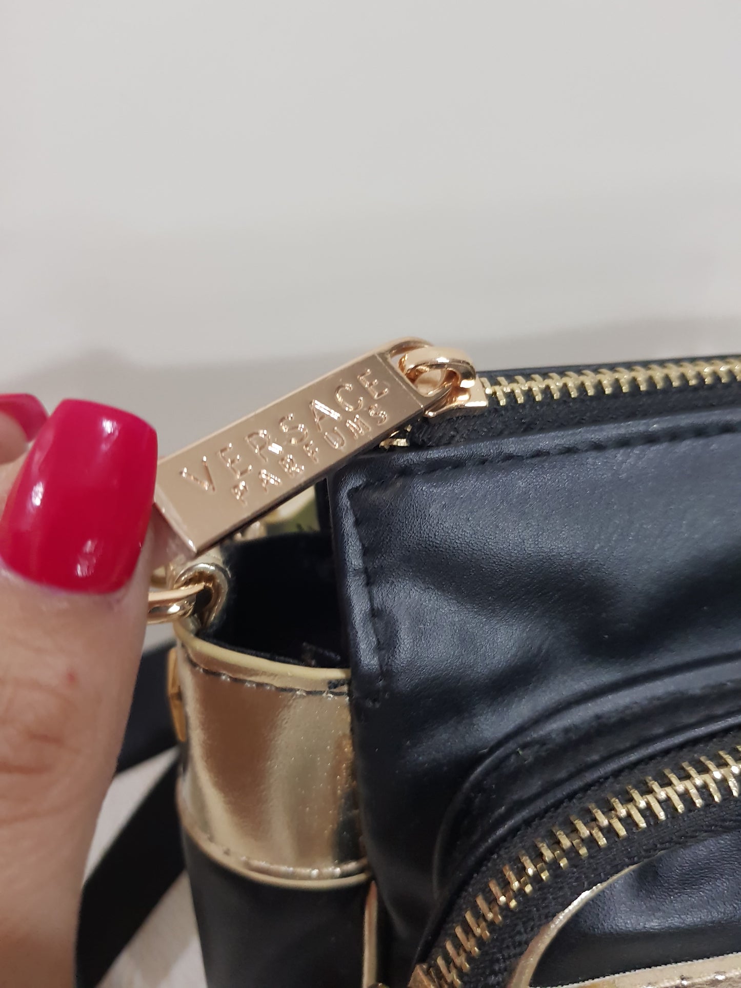 Black & Gold Shoulder Strap Bag