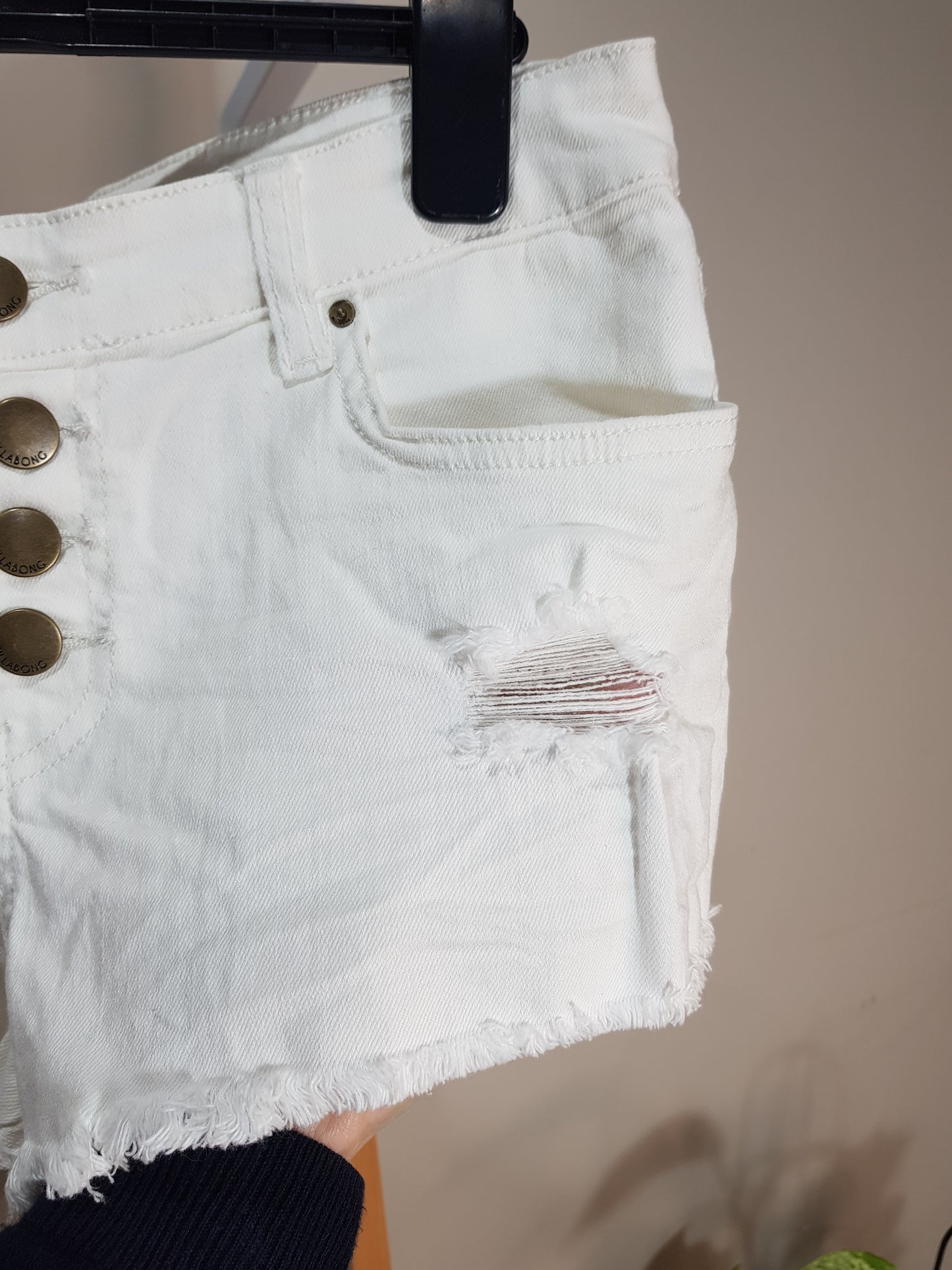 Billabong White Denim Shorts