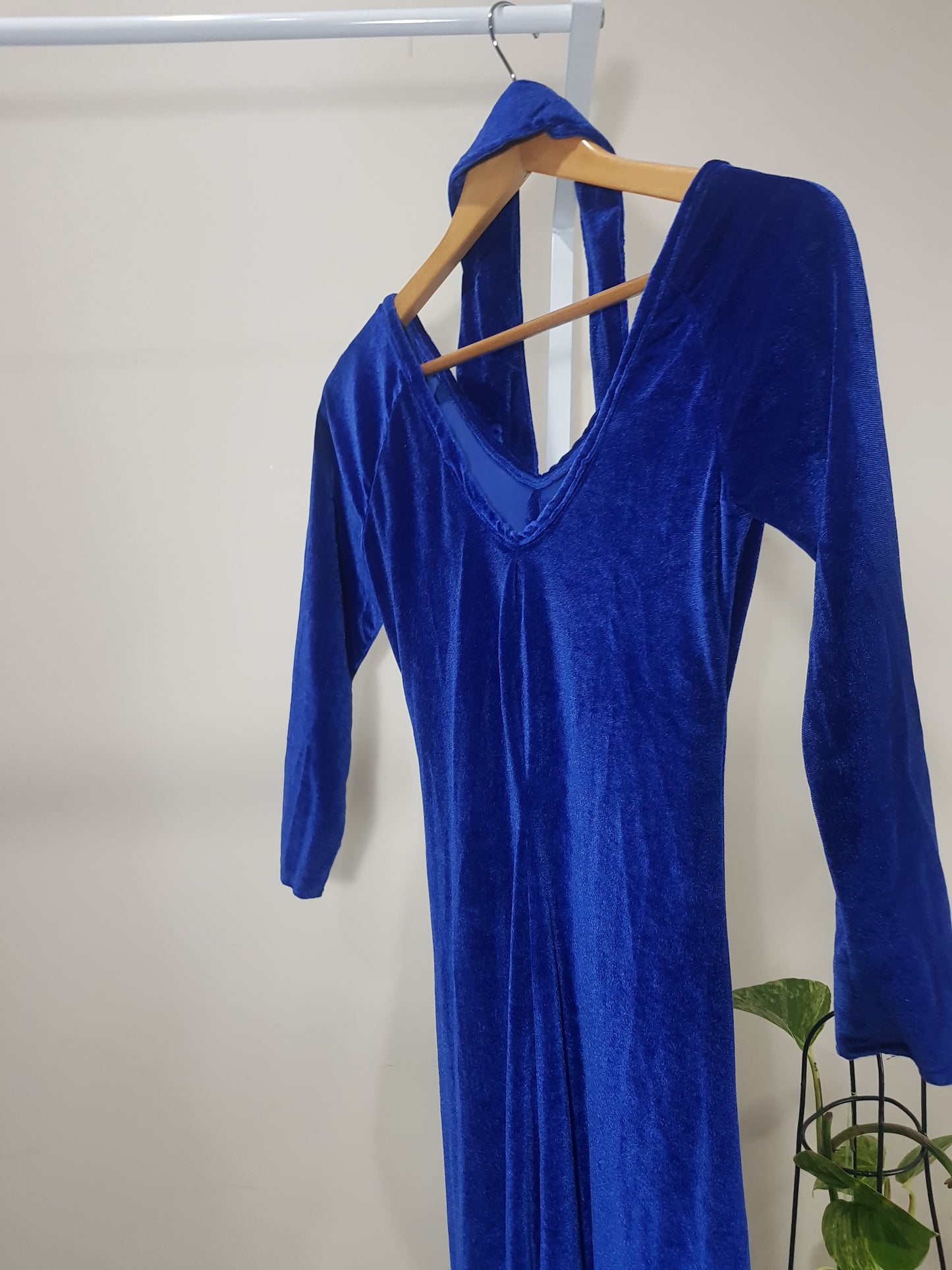 Long dress - Preloved Dress - Vintage Dress Handmade Velvet Dress