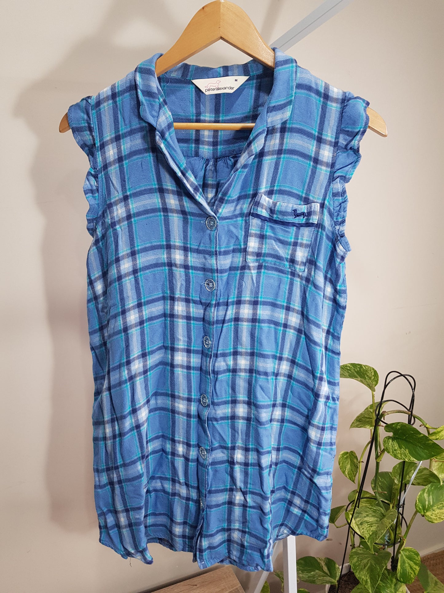 Peter Alexander Slip dress Plaid camisole