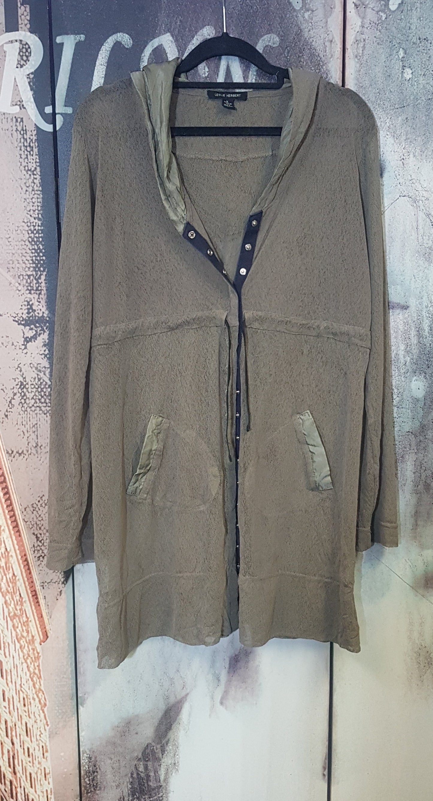 Leslie Herbert Parka Coat - Second Hand Find Mesh light jacket