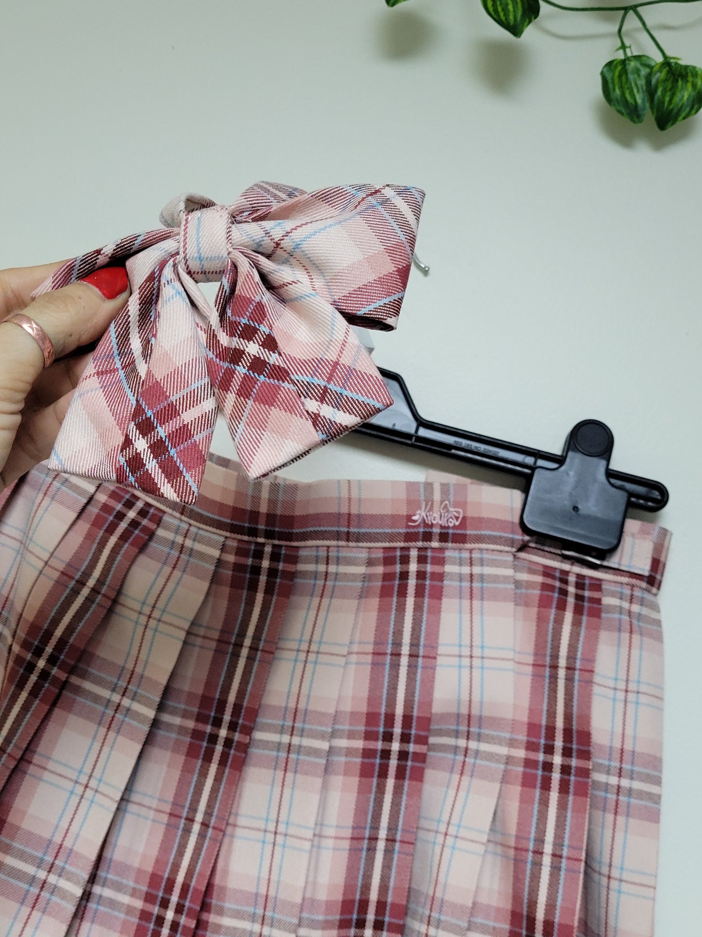 Plaid Skirt Japanese skirt with bow kogal gyaru cutecore jojifuku