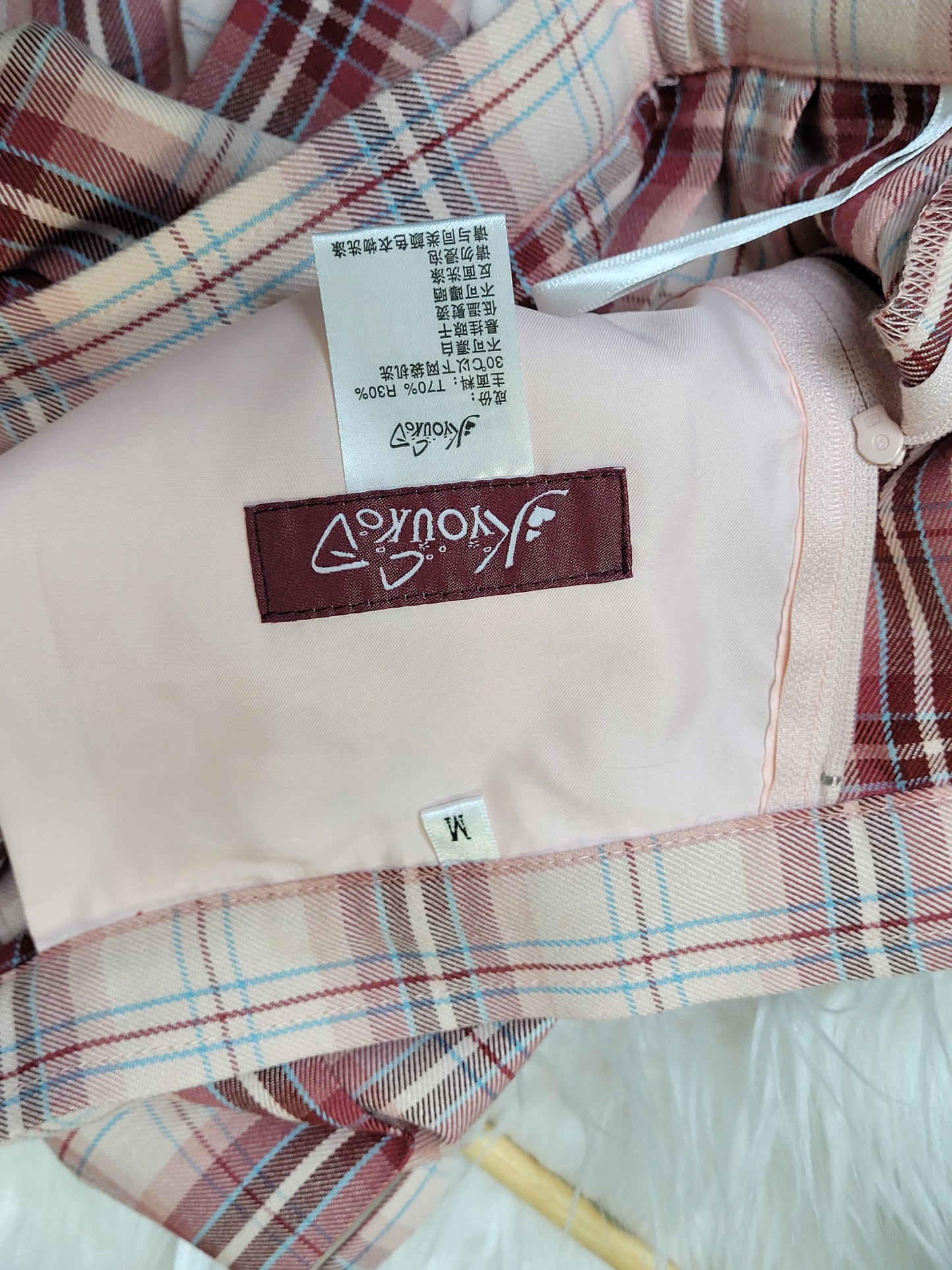 Plaid Skirt Japanese skirt with bow kogal gyaru cutecore jojifuku