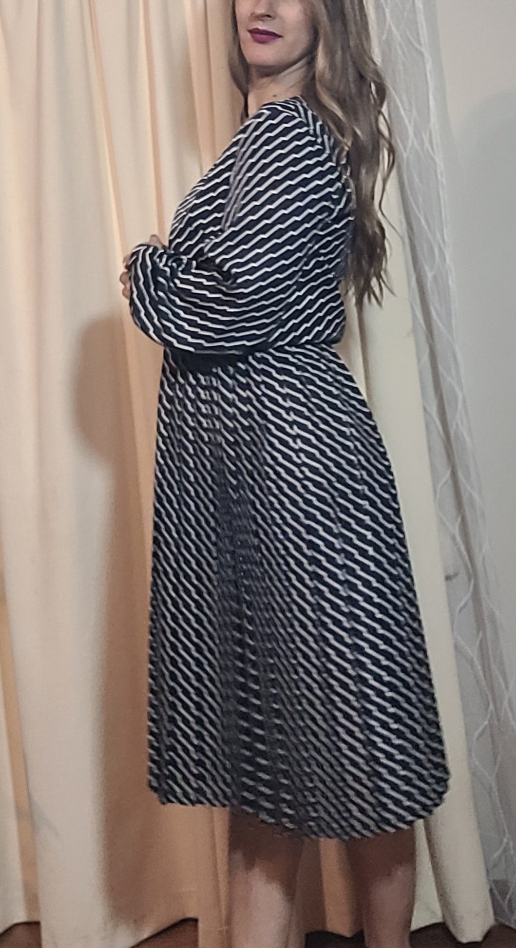 Lovely Vintage Pleated Dress Size 12.