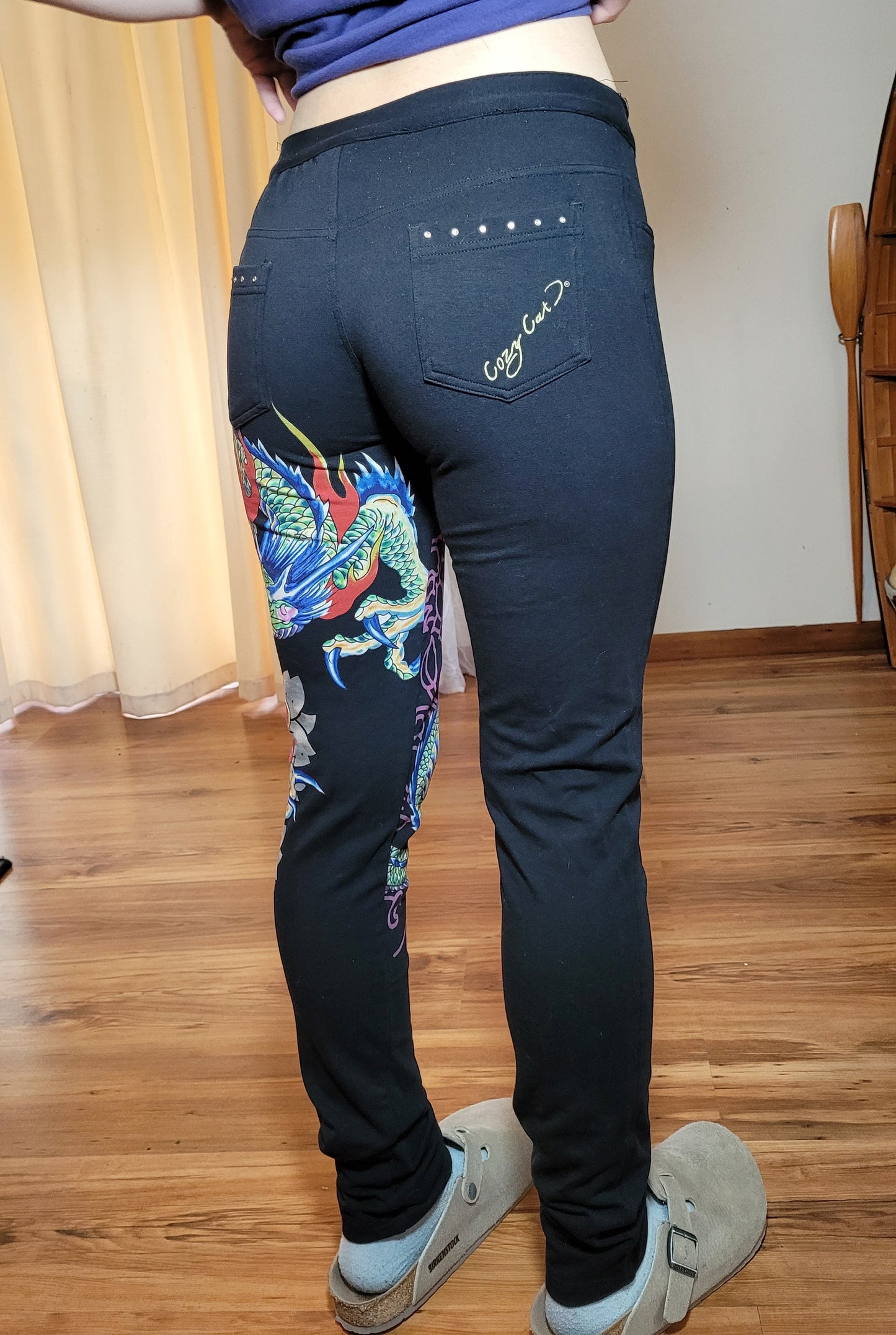 Dragon Printed Pants by Cozy Cat Low waisted Pants