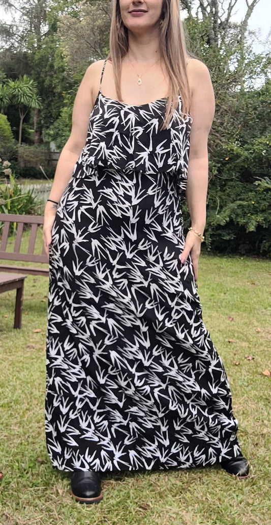 black and white maxi dress preloved dress for sale in Auckland