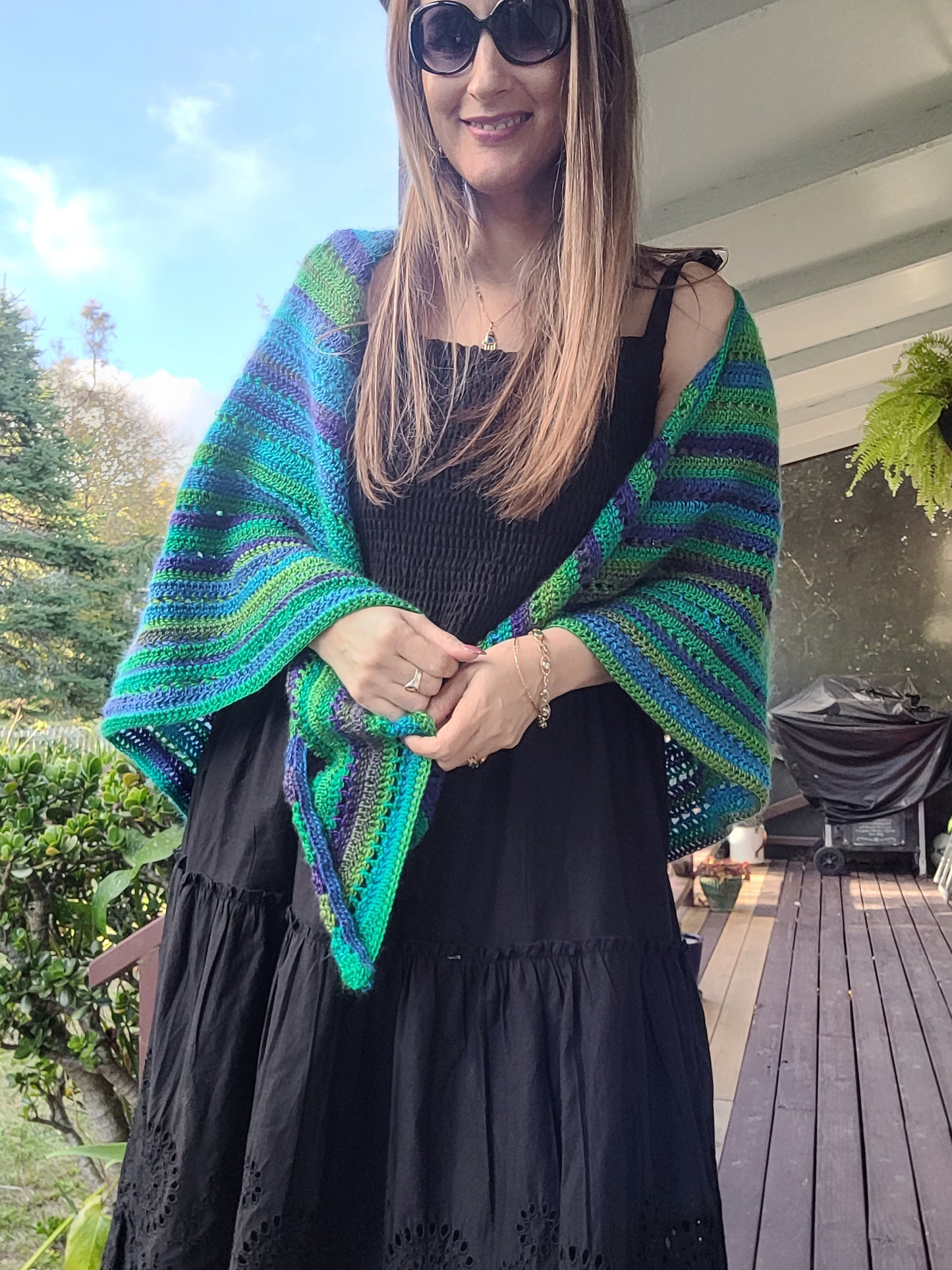 Lovely crochet Hand made knit Poncho