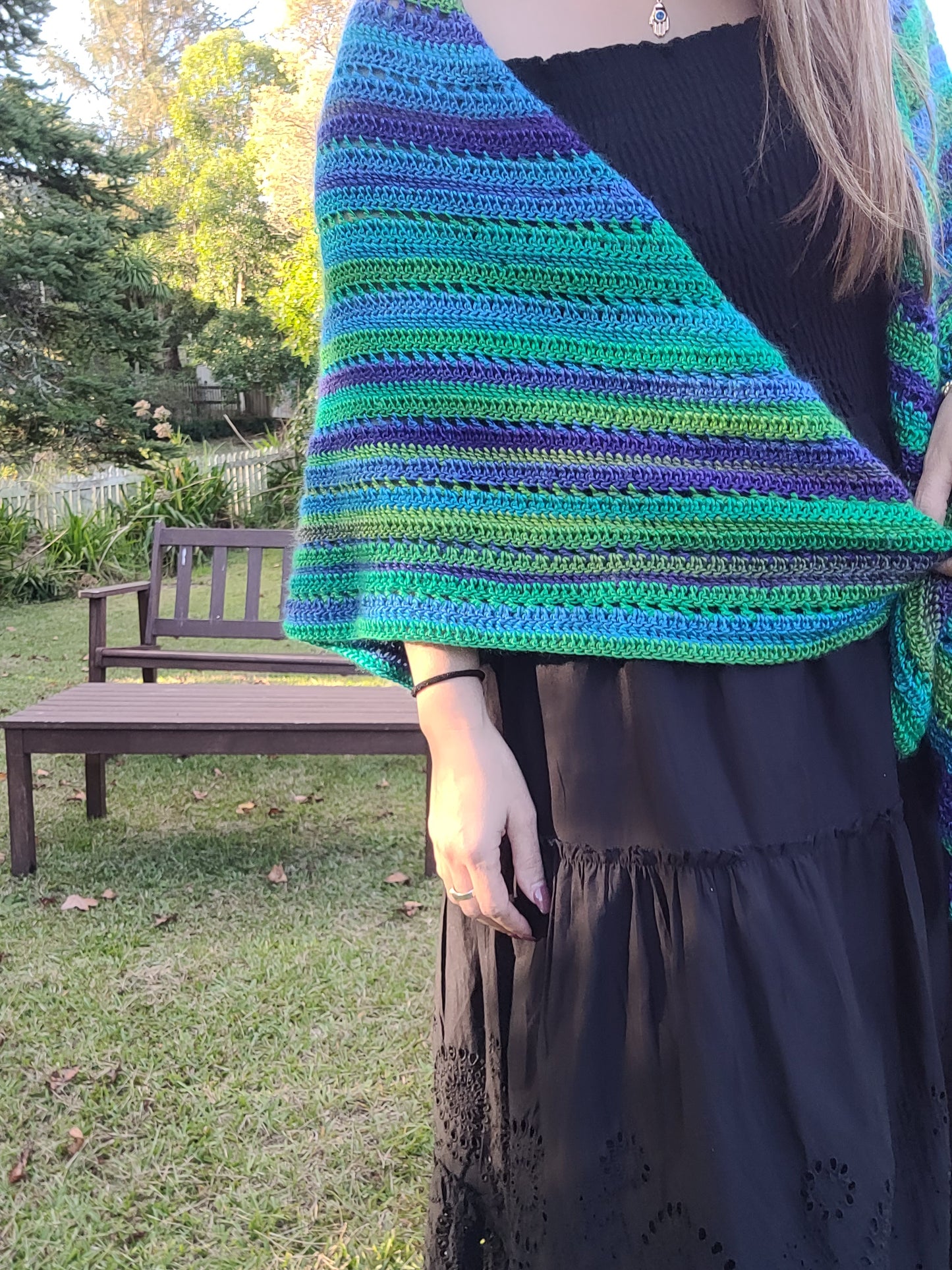 Lovely crochet Hand made knit Poncho