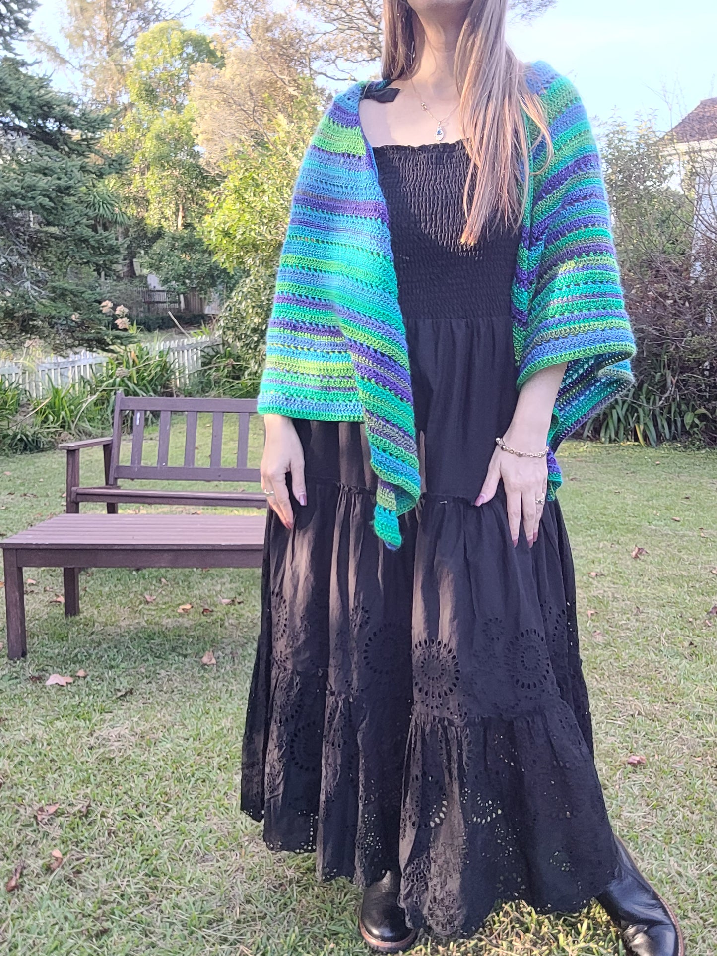 Lovely crochet Hand made knit Poncho