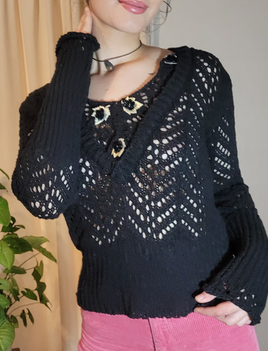 Gorgeous vintage crochet top - sweater