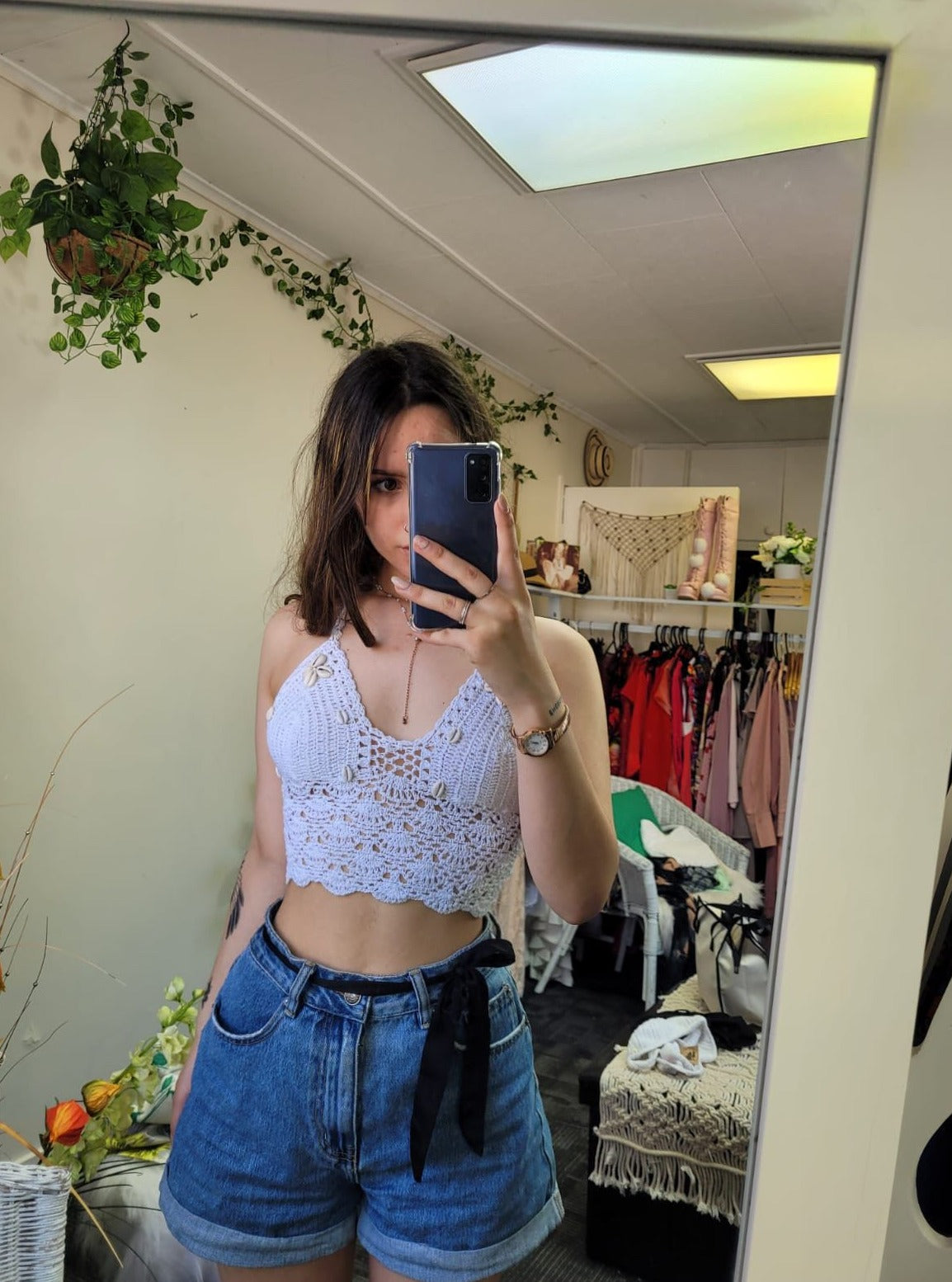 Lovely Bohemian Crochet Crop Top. Beach Vibes Beach Top