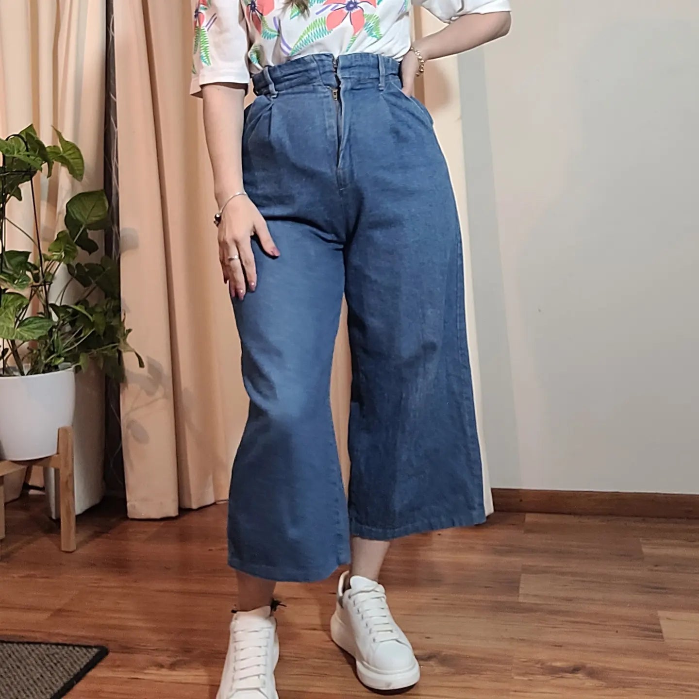 High Waisted Pants Denim/ Jeans Retro Pants