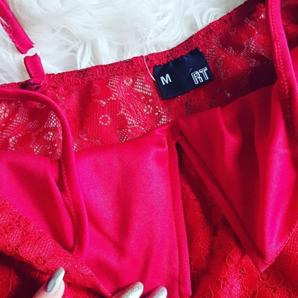 Gorgeous Red Lace Bodysuit