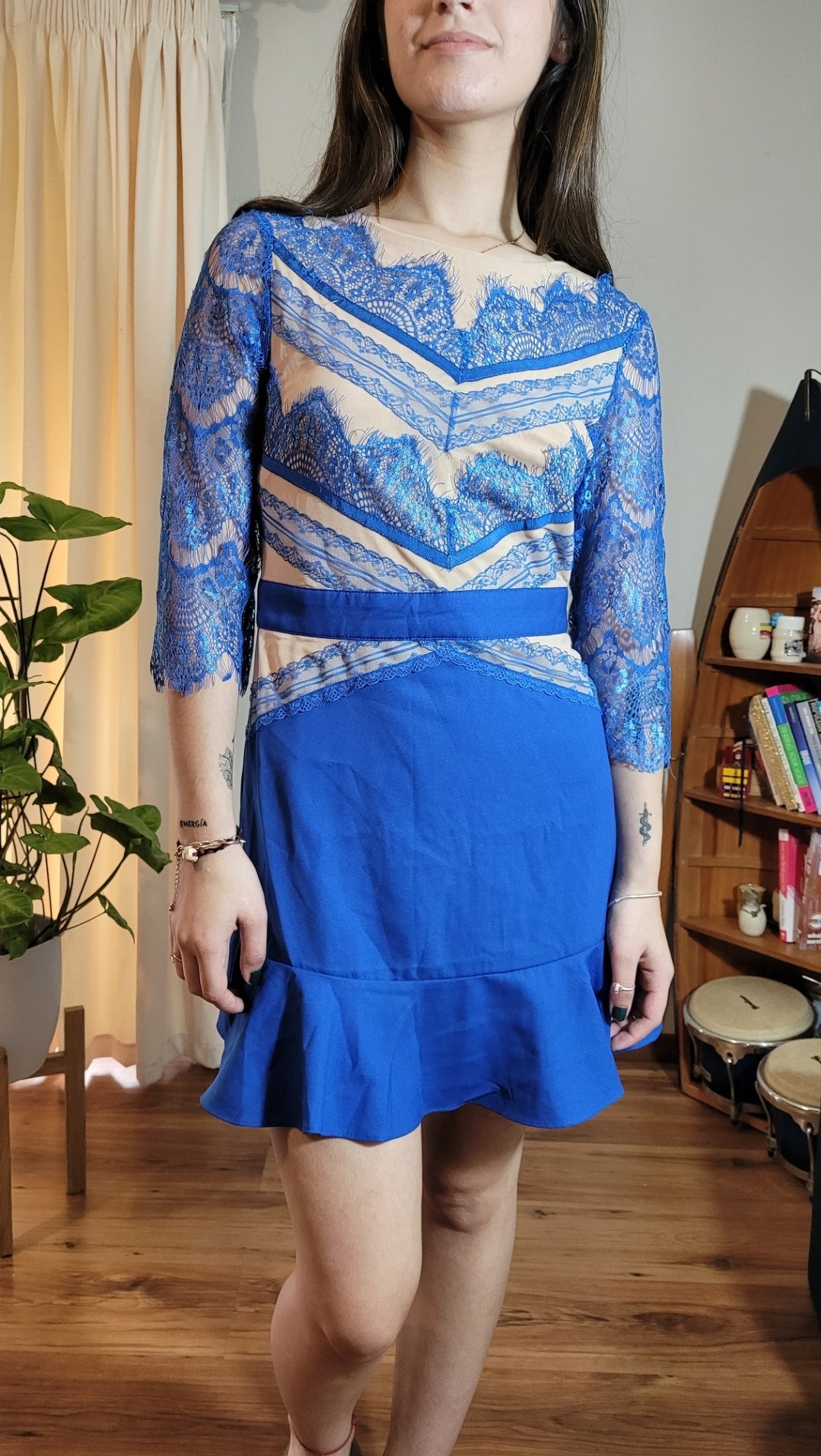 Blue & Nude Dress