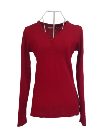 red preloved merino top sweater second hand store