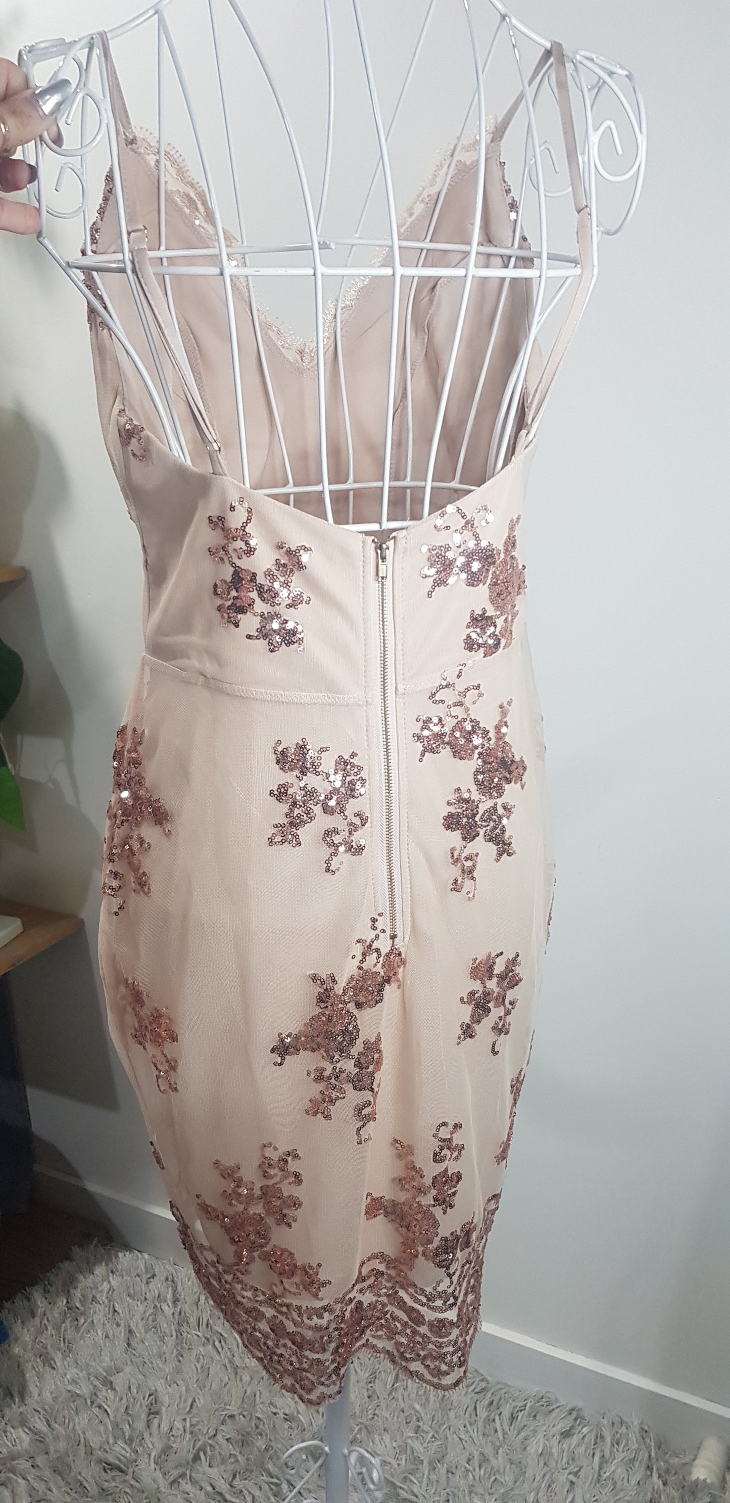 Nude and Gold Sequin Dress - Second Hand Gem! Used dress